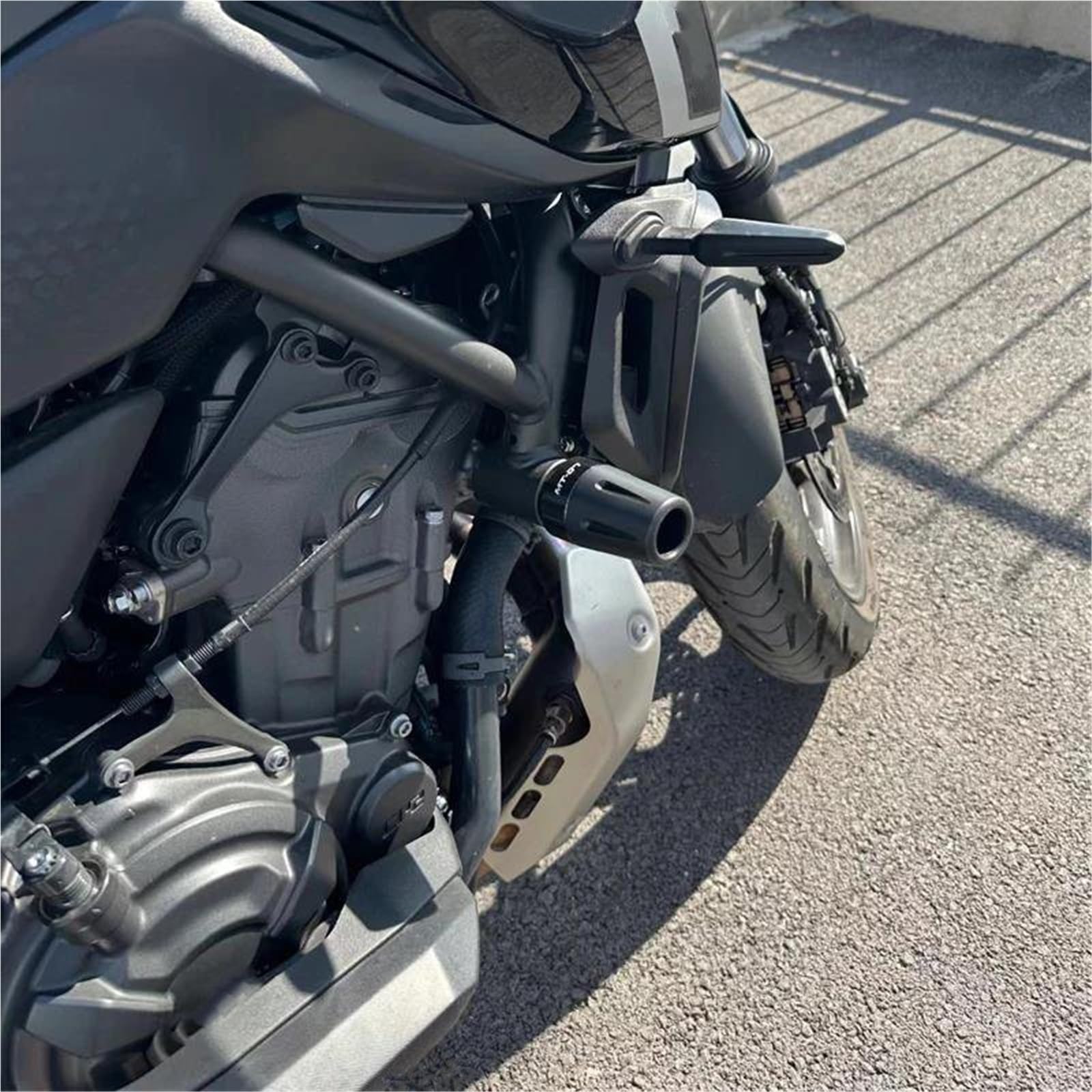 Motorrad-Rahmengleiter, Motorschutz, Sturzpads, Sturzschutz Für MT-07 MT 07 2014–2023 MT07 2021–2022 Rahmen Schieber Protektoren(SCHWARZ)
