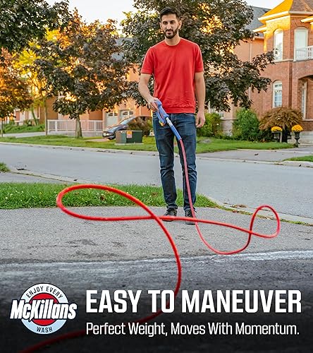 Miniatura 4 de McKillans® Manguera de lavadora a presión de 50 pies - Flexible y resistente a arrugas - Trenzada en acero y duradera - Tapón de acero inoxidable