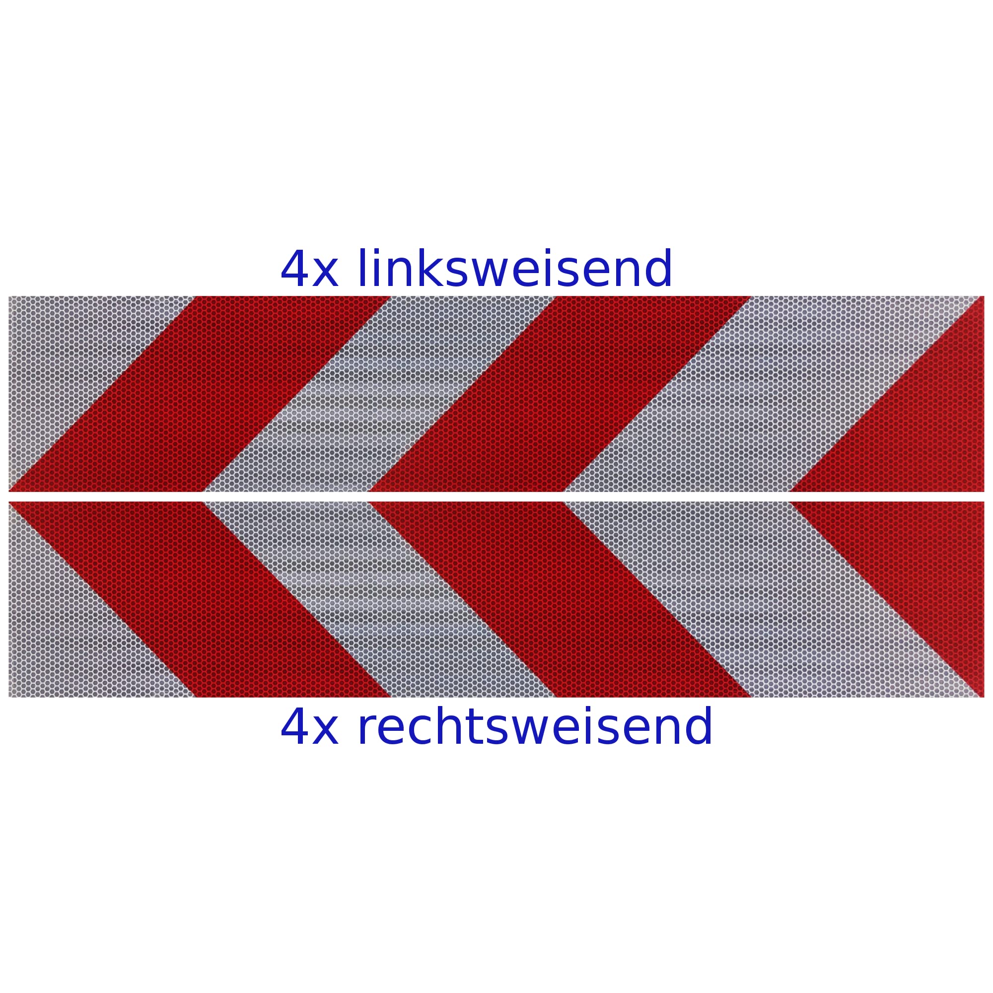 Container Warnmarkierung Set 705x141mm 8 Streifen Aufkleber Folie Reflektorfolie