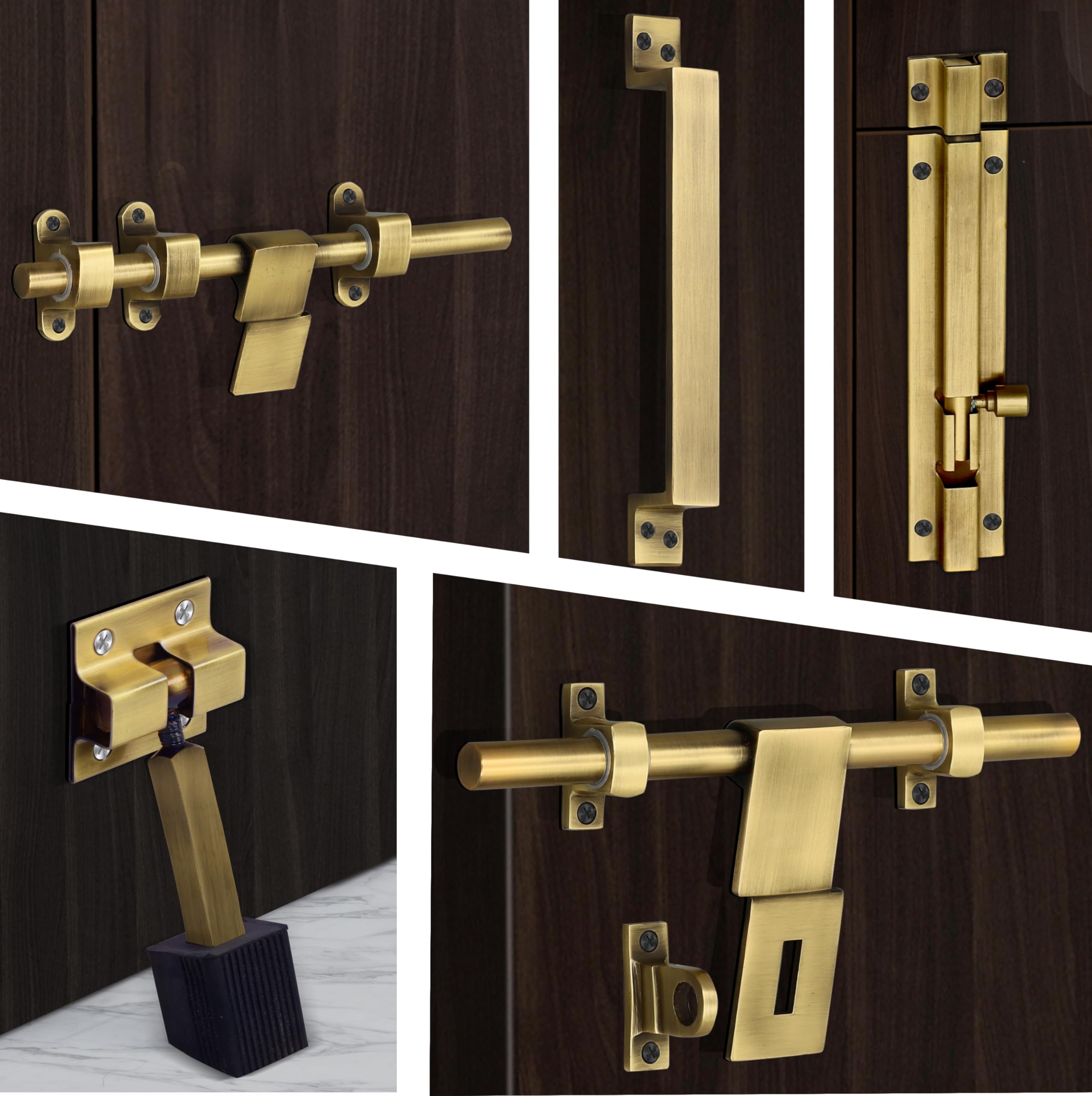 Plantex Stainless Steel Door Kit for Single Door/Door Hardware/Door Accessories (10 inch Al-Drop,8 inch Latch, 8 inch 2 Handles,7 inch Tower Bolt and 4 inch Door Stopper) - (DK-06-Brass Antique) (B0C372PDDL) Amazon Price History, Amazon Price Tracker