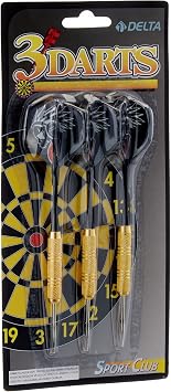 Delta Dart Oku (3’lü Set) - Çelik Uç + Pirinç Gövde + Renkli Kanat - Dart Oku Seti, 18 GR