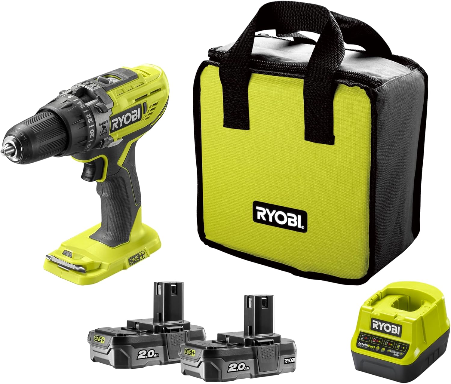 Ryobi 5133003342 R18PD3-220S Drill bit, 18V (2 X 2.0AH)