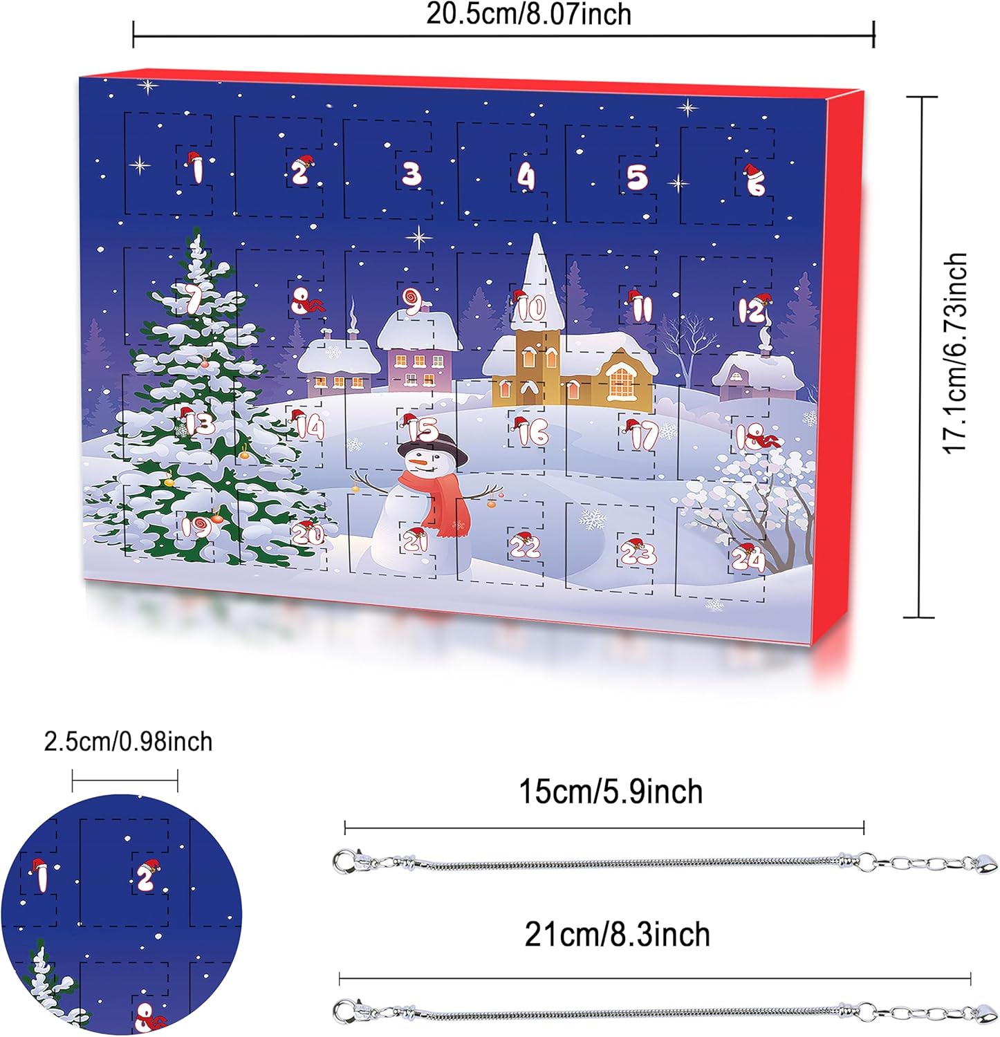 Novernat Charm Bracelet Advent Calendar 2025 DIY Bracelet Making Kit 24 Days Christmas Countdown Calendar for Girl Kids Teens - Image 6