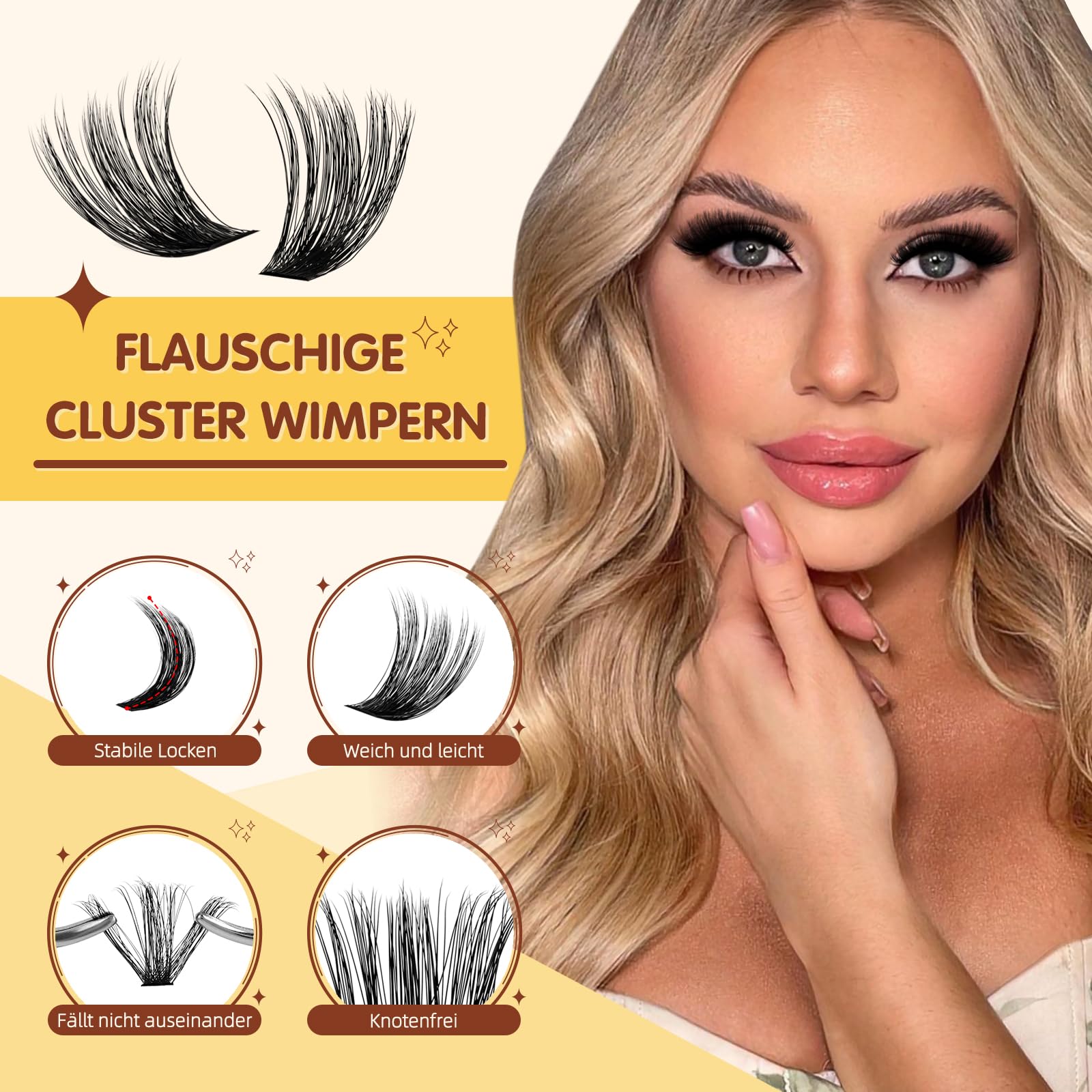 QUEWEL 300 PCS Kit Extension Cils, Extension Cils 10 à 20 mm avec colle à cils et joint, imperméable, Pince Faux Cils et brosse à cils pour une utilisation à la maison (Dense01-KIT)