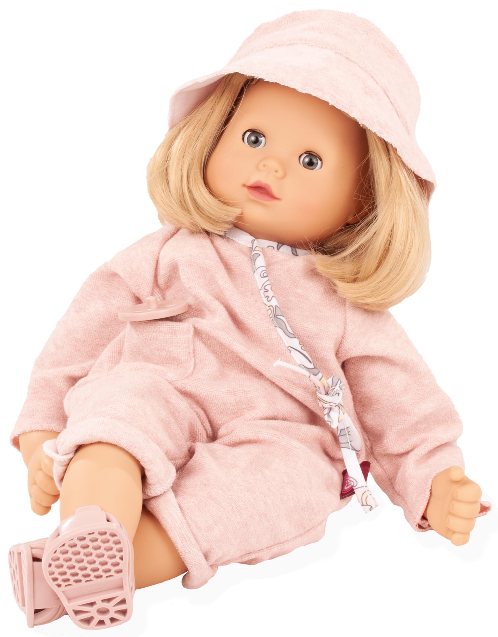 Götz 2527121 Maxy Muffin Schmetterling Puppe 42 cm Blaue Schlafaugen | 9-tlg, Babypuppe, blonde Haare, Weichkörper, für Kinder ab 3 Jahren, frisierbar, waschbares Haar, mit Schnuller und Bürste