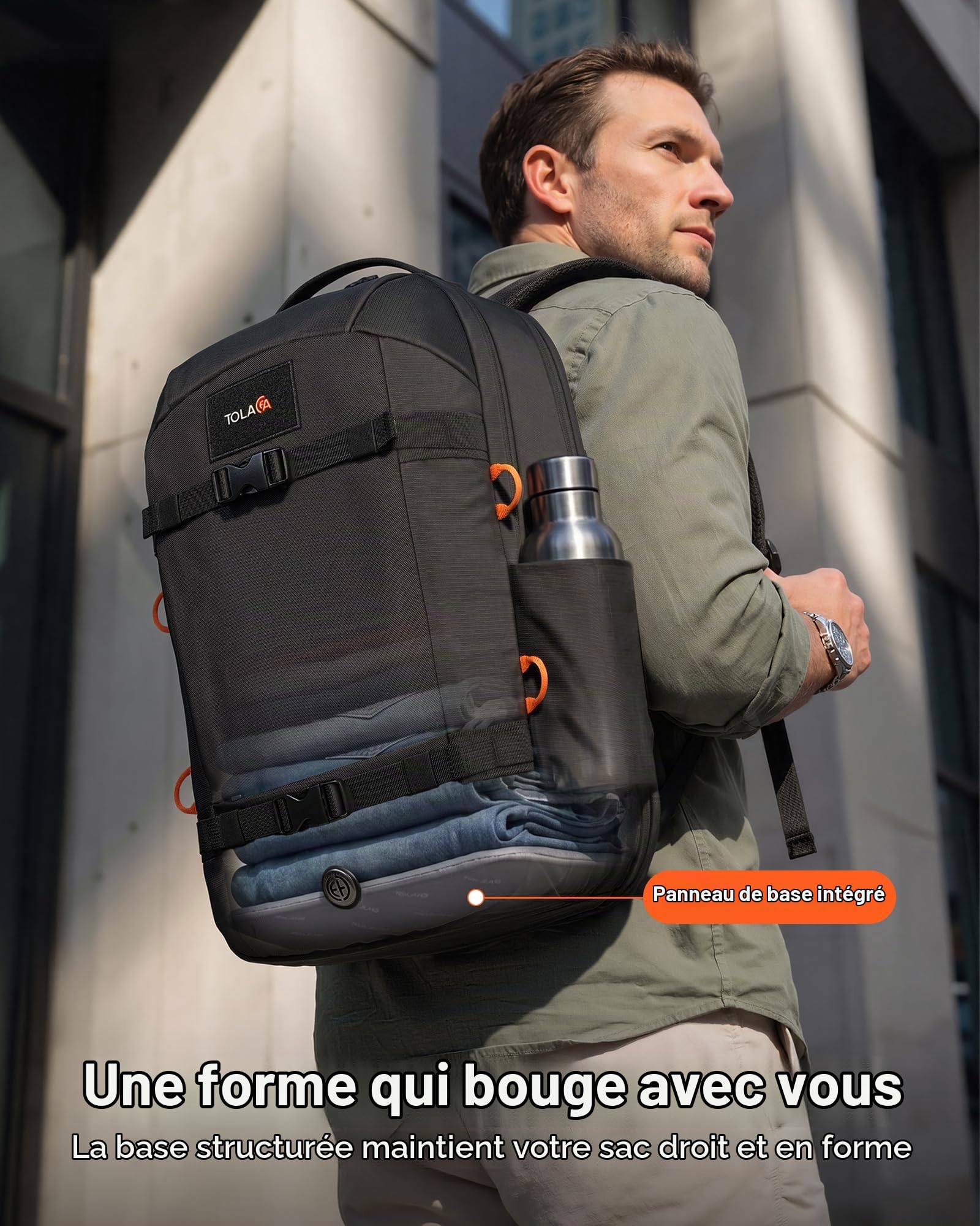 Tolaccea Sac à Dos Ordinateur Portable 30L, 15,6", Voyage et Bagage Cabine
