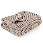 Konssy Waffle Baby Blanket - Soft & Cozy Nursery Swaddle Blanket, Lightweight Toddler Throw for Boys & Girls, Ideal for Wrapping(Clay)