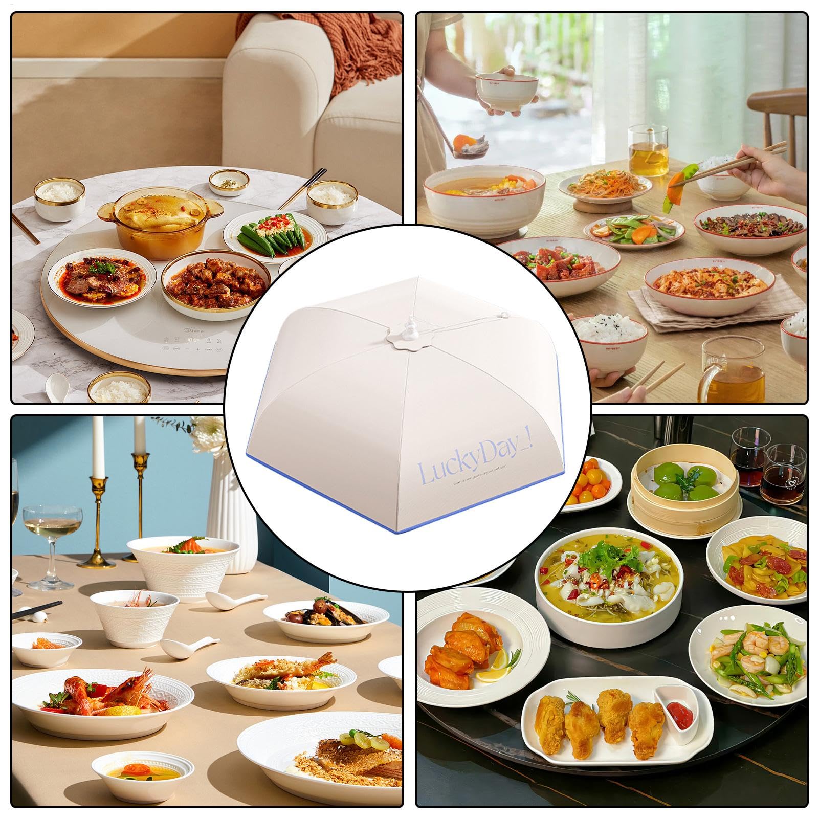 Cloche Alimentaire Moustiquaire Pliable Pop-Up Couverture De Nourriture Pliable Isolé