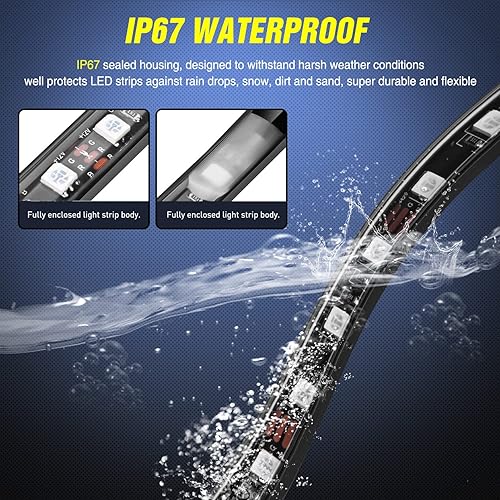 Miniatura 10 de Nilight Tira de luz LED para cama con interruptor de encendidoapagado fusible cable de extensión para carga