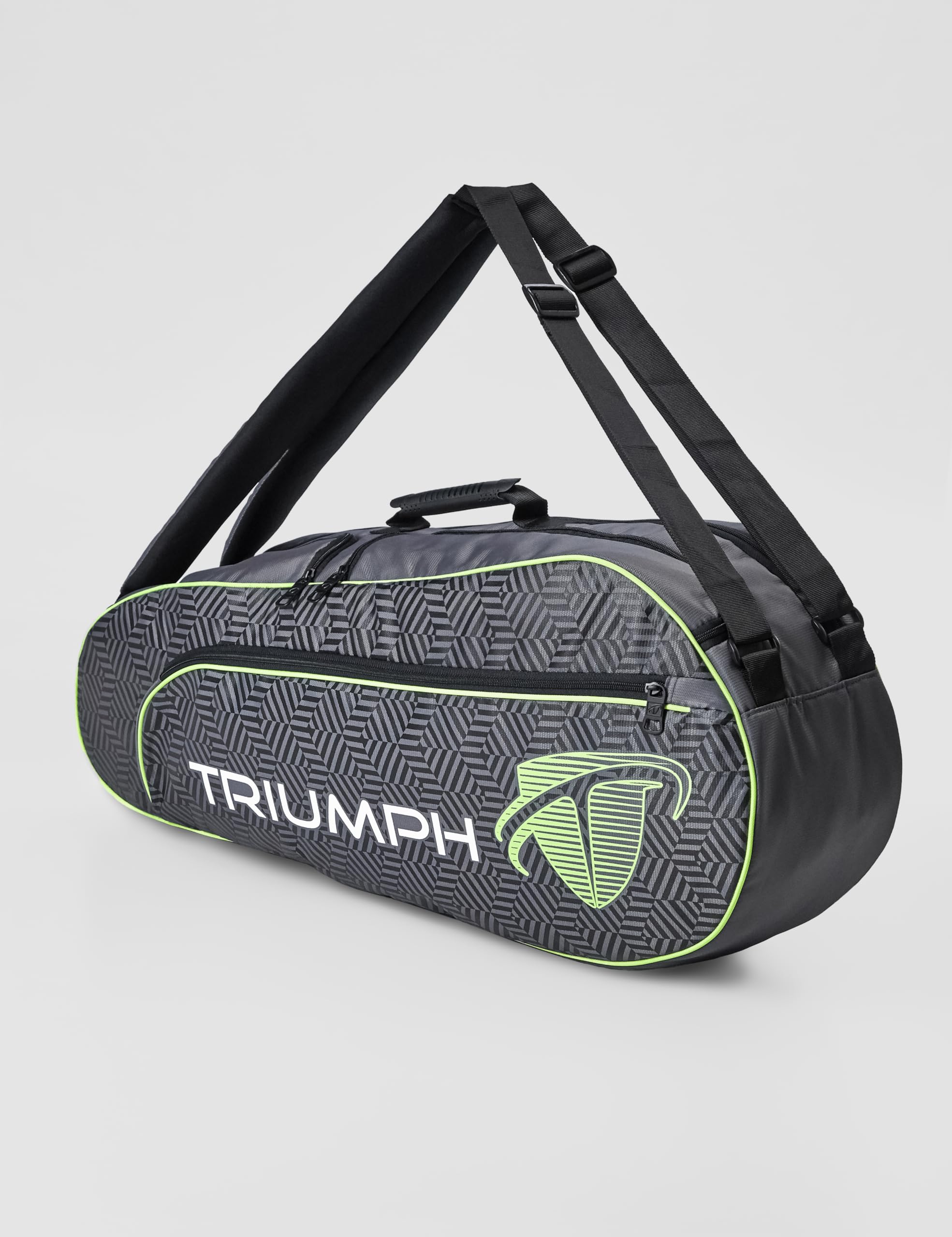 Triumph Pride 6R Tennis Kit Bag Grey/Lime 1