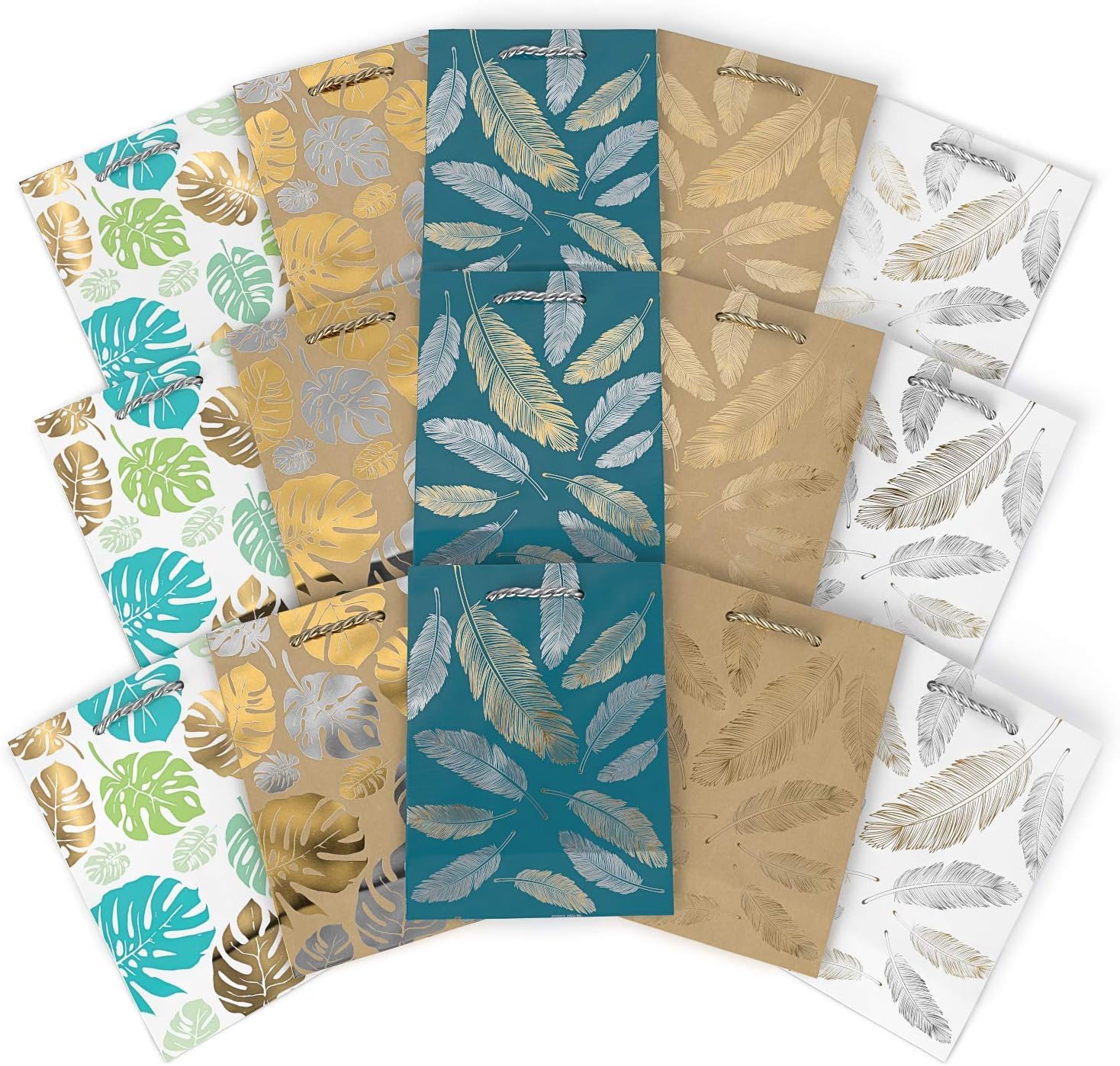 ❤ Crаzу Dеаlѕ ARTEZA Gift Bags 9.5 x 7 x3.4 Inches, set of 15 Pieces, 5 Mixed Designs, 2 Kraft and 3 Colored Leaves and Feathers Pattern, 3 Pieces in Each Design 🔥 Cаѕhbасk uр tо 70% ARTEZA Gift Bags 9.5 x 7 x3.4 Inches, set of 15 Pieces, 5 Mixed Designs, 2 Kraft and 3 Colored Leaves and Feathers Pattern, 3 Pieces in Each Design