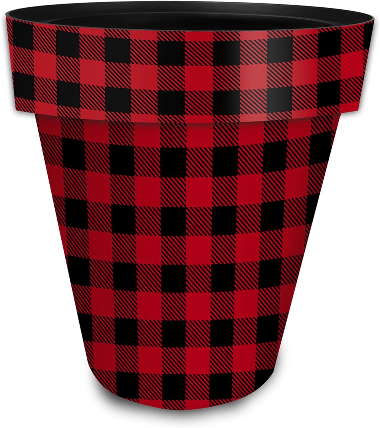Briarwood Lane Red and Black Buffalo Check Everyday Planter 14 x 15 x 15