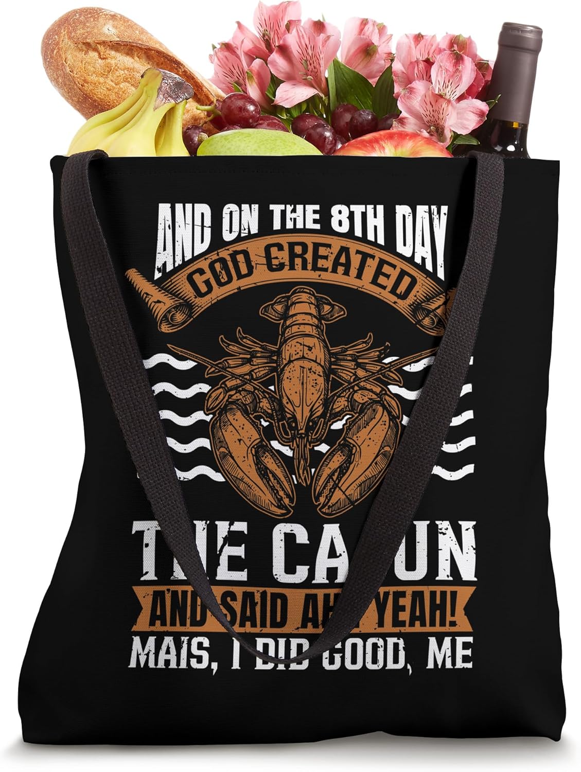And On The 8th Day God Created Mardi Gras Seafood Festival Tote Bag - Image 4