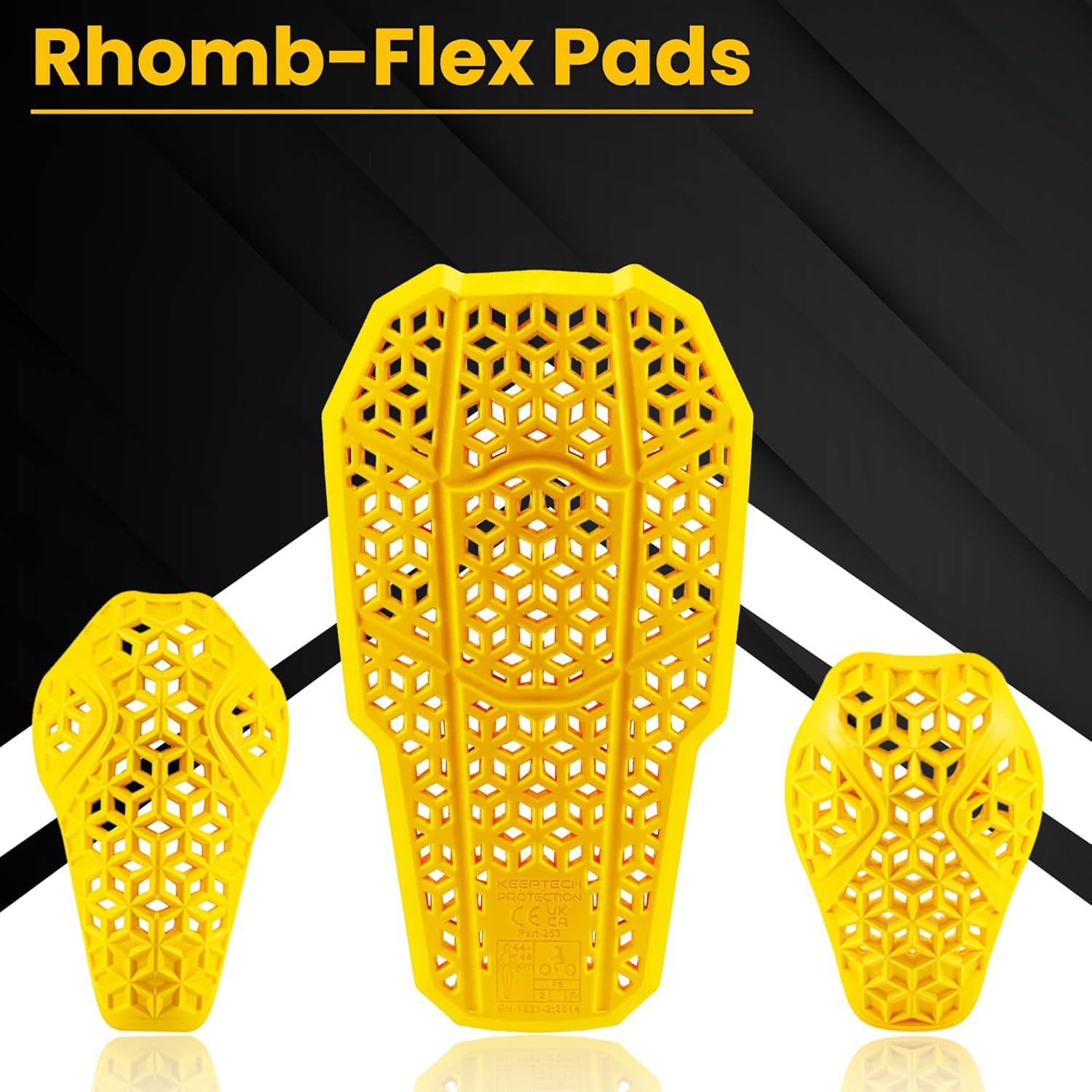 5 PC - CE Level 2 Certified Armor Pads, Level 2 Approved Back, Shoulder and Elbows Armor Protector Inserts for Motorcycle Jackets. (5 Pieces Armor Set)