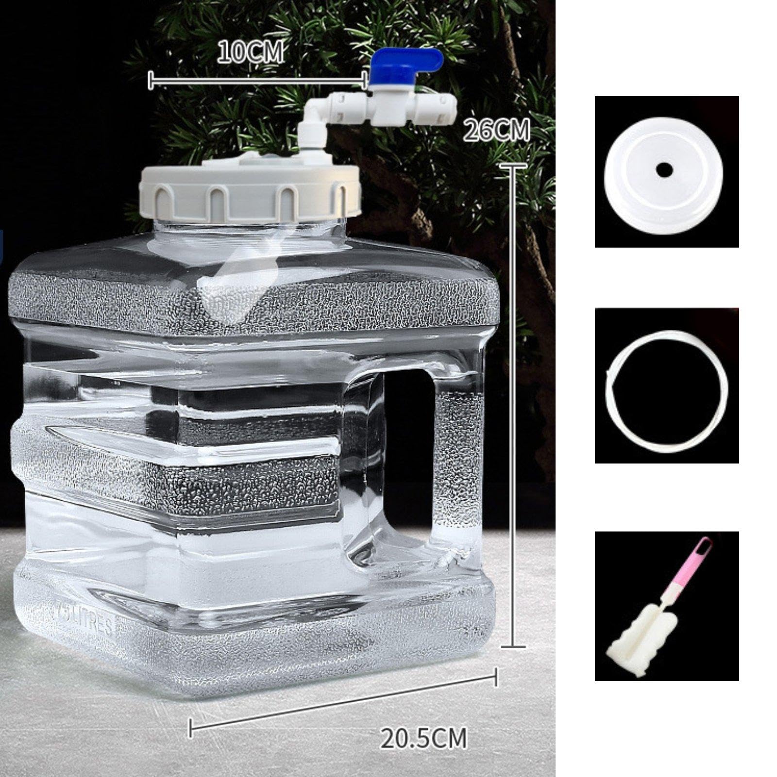 Contenitore da 1 Pezzo con Rubinetto Bocca Larga Manico Pratico Grande capacità Resistente alle Temperature Adatto per Campeggio Viaggi Picnic