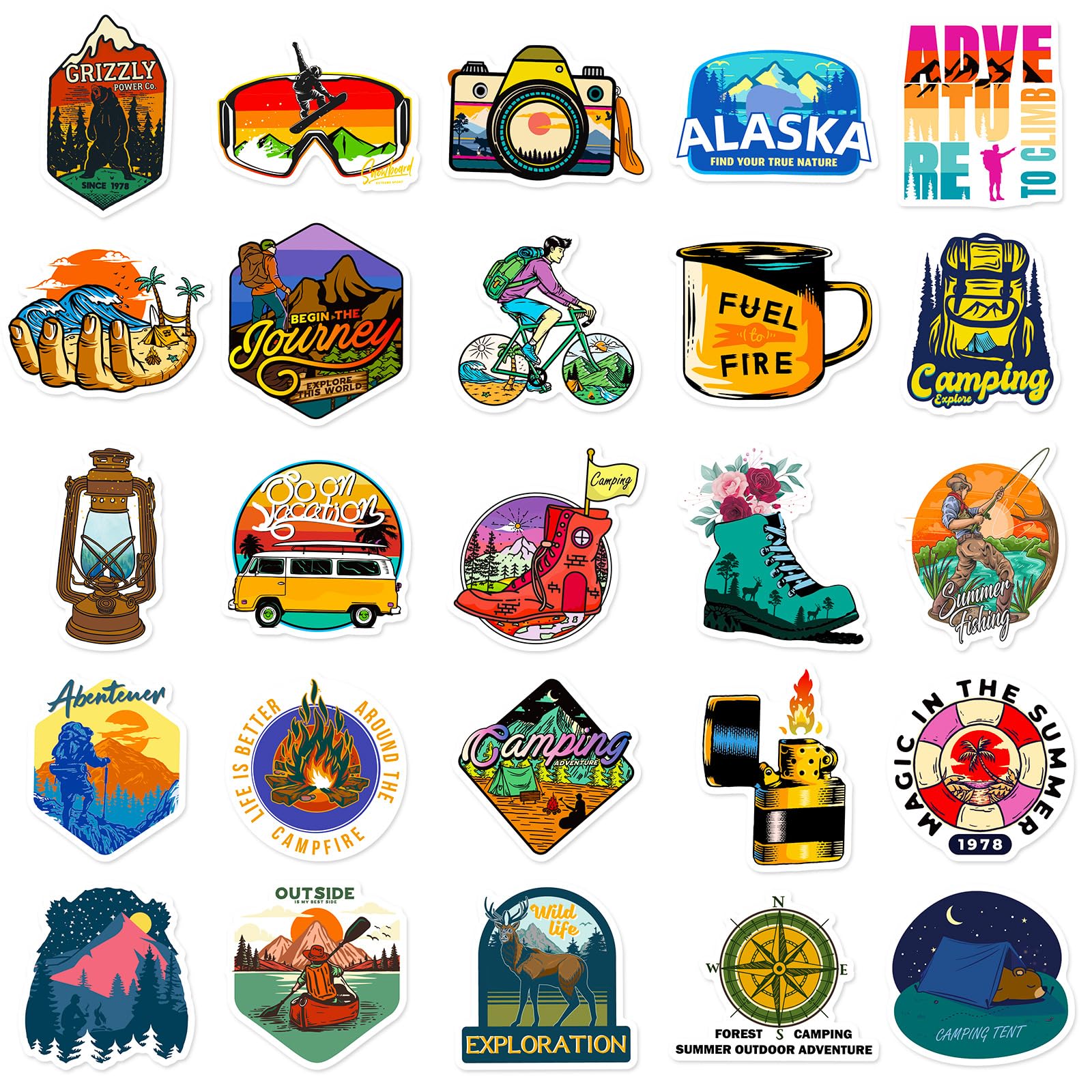 Outdoor Stickers 50Pcs - Image 3
