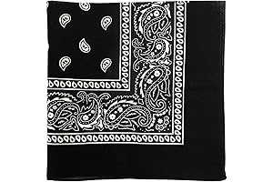 Pure Cotton Black Bandanna for Versatile Style