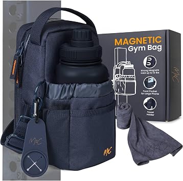M2C Premium Magnetic Gym Bag, Attaches to Gym Equipment, Holds 12 lbs