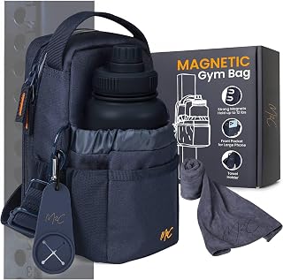 M2C® Premium Magnetic Gym Bag, Attaches to Gym Equipment, Holds 12 lbs