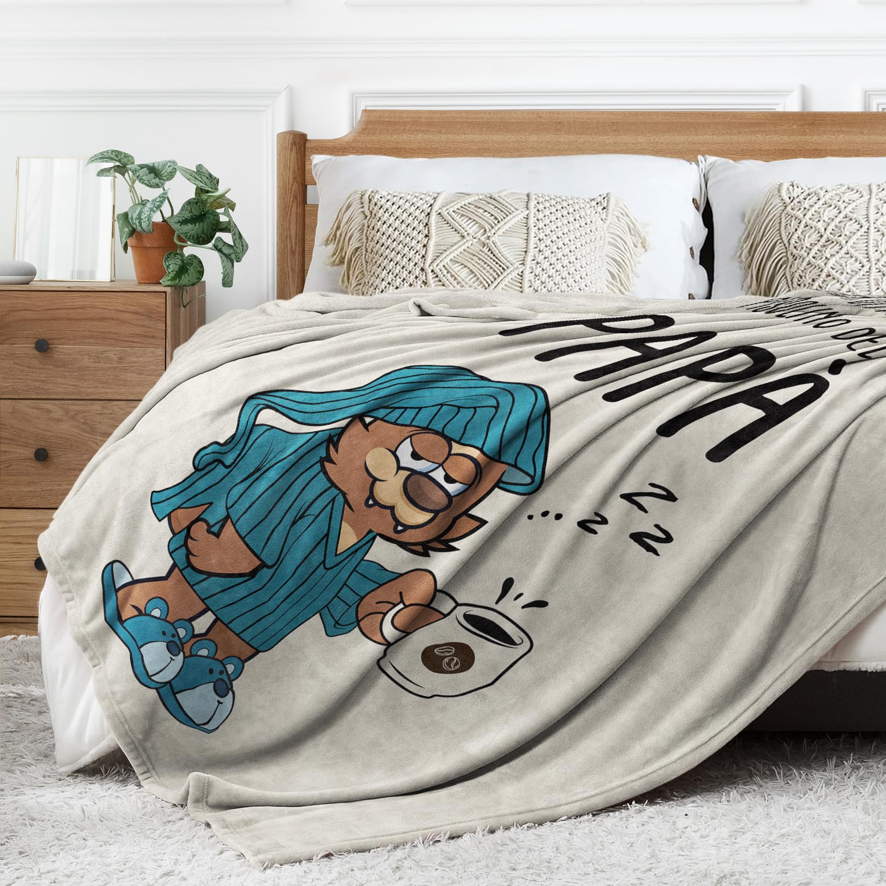 Regalo Natale per Papà, Regalo Papà, Regalo Papà Compleanno, Idee Regalo Papà, Regali per Papà, 50×60 pollici Flanella Coperta, Regalo Festa del Papà