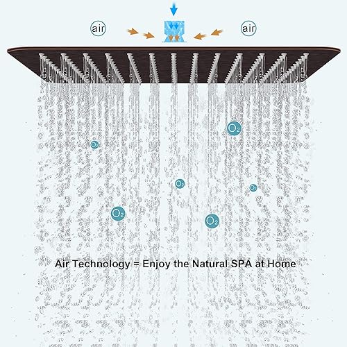 Miniatura 8 de SR SUN RISE Juego de grifo de bañera de metal de 16 pulgadas, sistema de ducha con boquilla de bañera, cabezal de ducha de lluvia cuadrado y