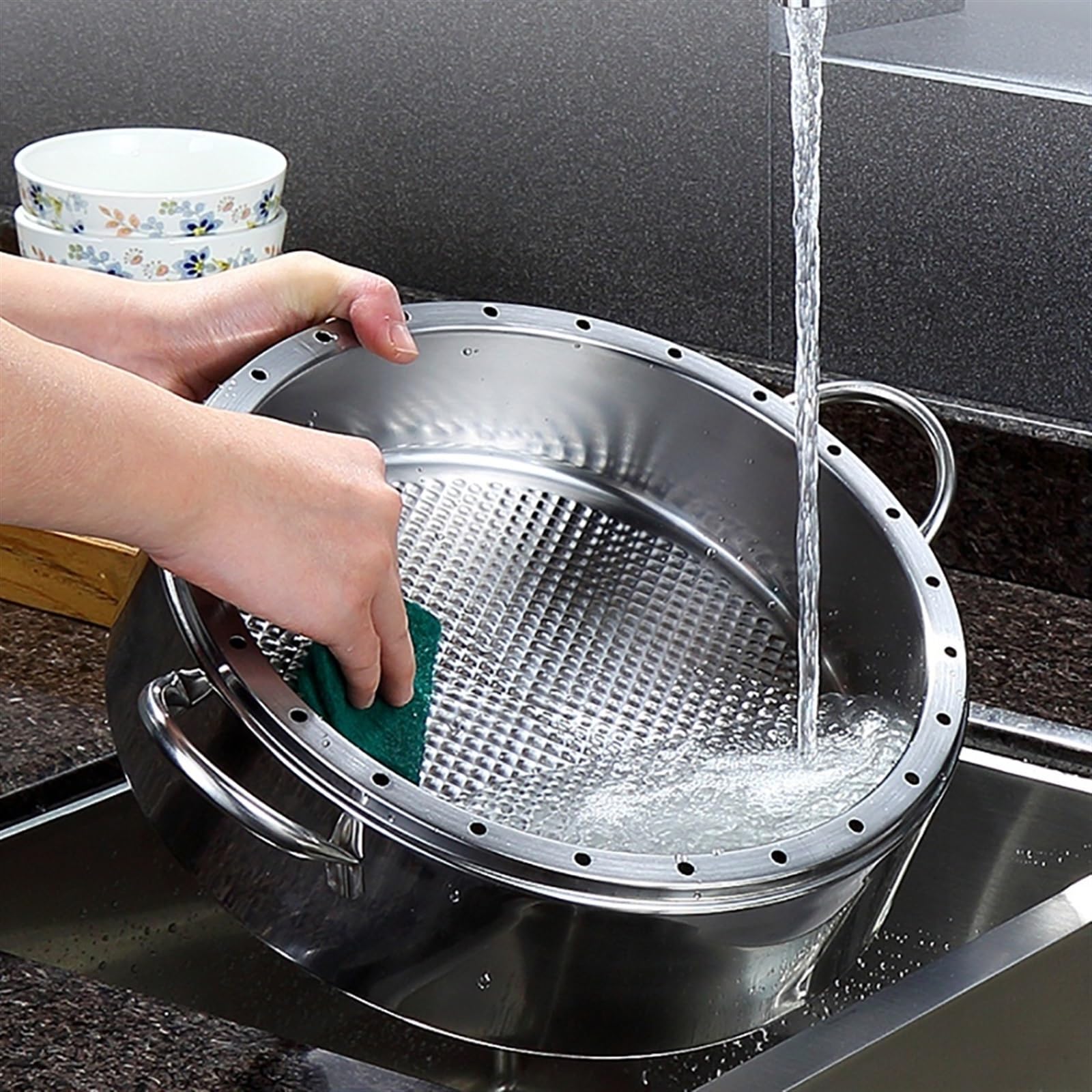Pentola A Vapore In Acciaio Inox 30 Cm Con Coperchio - Impilabile, Per Cucina A Induzione, Include Inserti A Vapore, Ideale Per Porzioni Singole