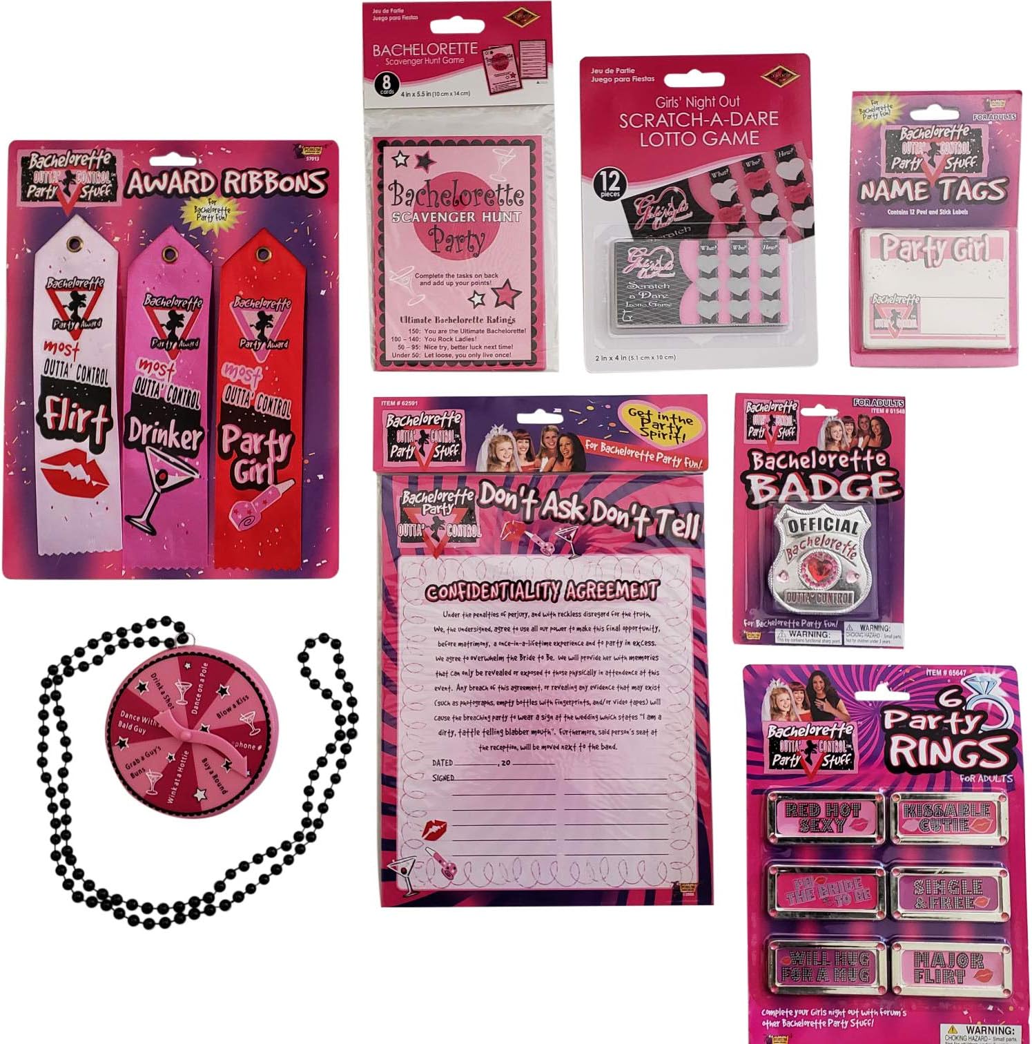 Bachelorette Party Night Games Bundle - Bride Tribe - Fun Adult Drinking Games - Great Supplies For Any Bachelorette Trip!