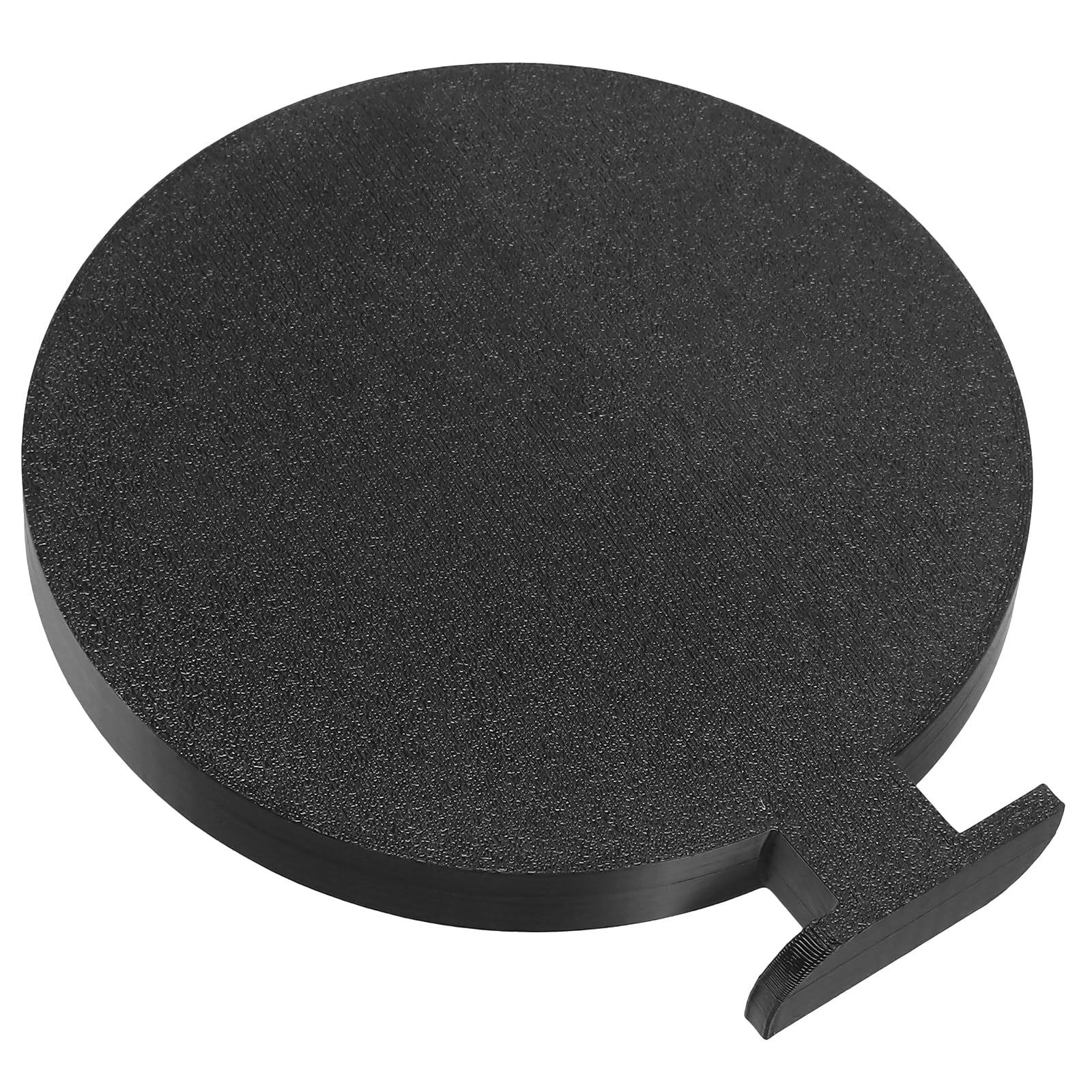 FUNSUEI Set di 4 Supporti Rotondi per Piante in Plastica, Anelli Portavasi Neri, Diametro 11,5 cm, per Vasi da Fiori da Interno ed Esterno