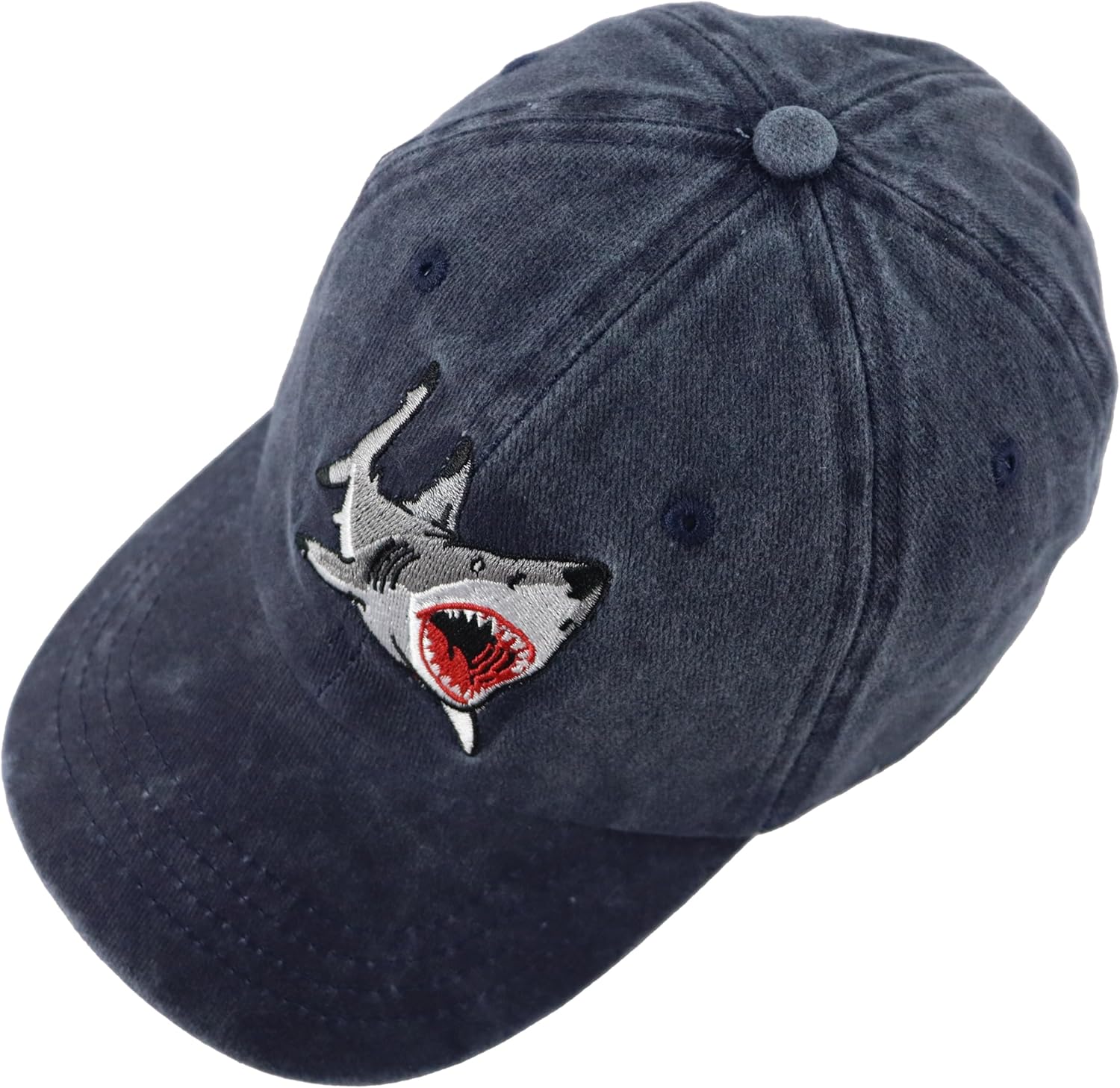 Sharks Kids Hat for Boys Girls Ages 3-10, Cute Adjustable Embroidery Cotton Cowboy Baseball Cap - Image 5