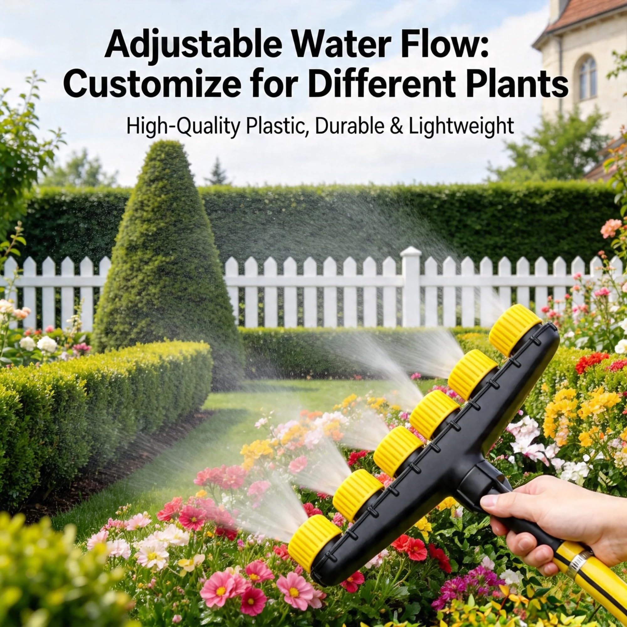 Landwirtschaft Sprühschlauch Set mit 6 Düsen - Garten Rasensprinkler für Bewässerung (30m)
