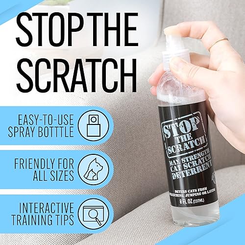 Miniatura 3 de Emmy's Best EBPP Stop The Scratch Cat Spray Disuasorio para gatitos y gatos – No tóxico, seguro para plantas, muebles, suelos y más spray disuasorio