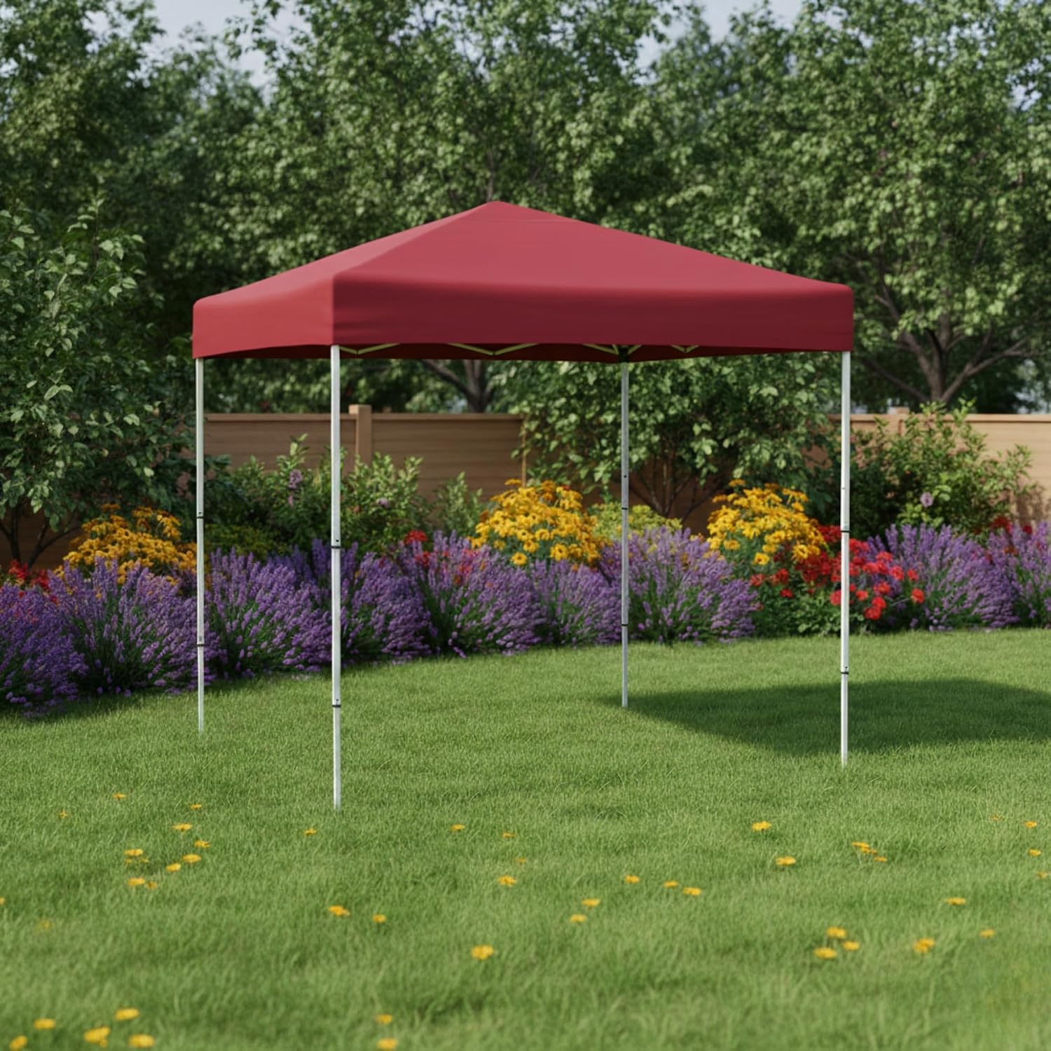 garden winds reinforced riplock 350 replacement canopy top cover compatible with ozark trail 4' x 6' outdoor pop up canopy model fga64s1 - cinnabar cinnabar 4' x 6'"