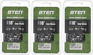 8TEN Full Chisel Chainsaw Chain 18 Inch .050 .325 74DL for Red Max Stihl MS 260 261 270 271 290 (3 Pack)