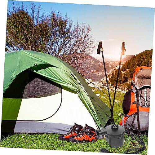 Miniatura 2 de Inflador y deflector de boquilla de bomba de aire eléctrica portátil para colchones de aire, balsas, sofás, ligero, apto para viajes, enchufe de EE.