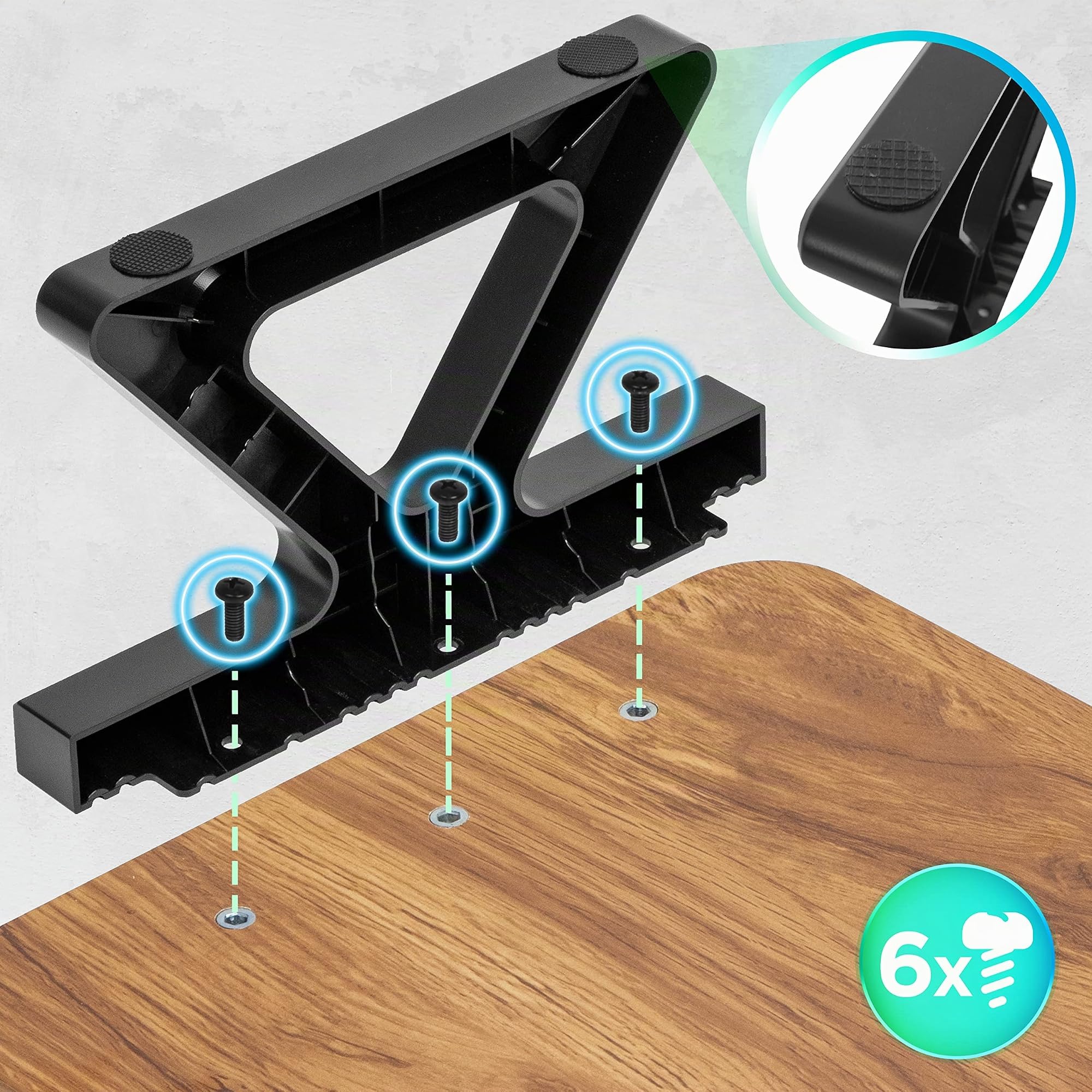 Duronic DM06-1 AW Support pour Moniteur en MDF 62 x 30 cm Rehausseur d’écran d’Ordinateur Portable LCD LED TV Permet de rehausser de 15 cm Espace de Travail Ergonomique avec Rangement