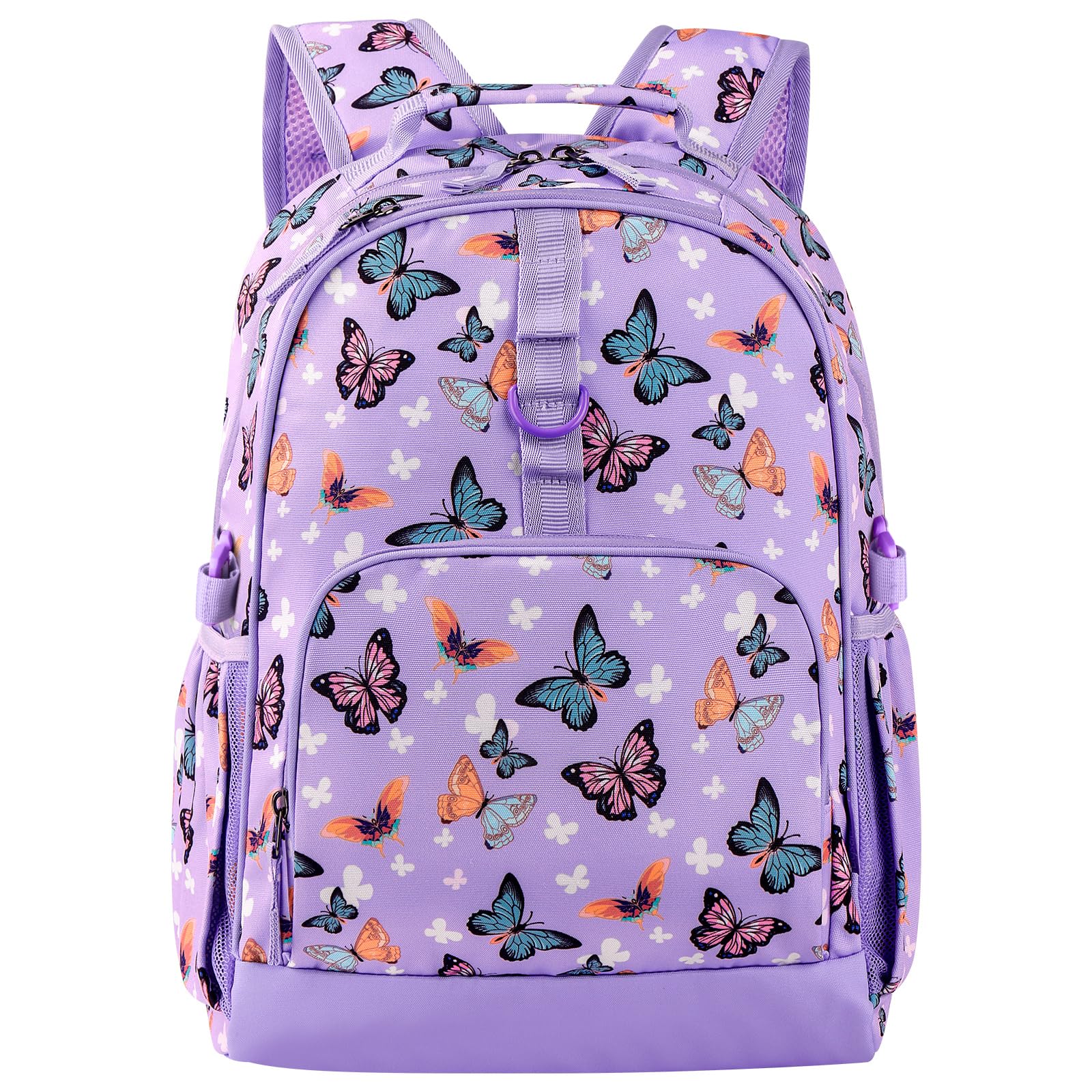 Choco Mocha Butterfly Backpack for Girls, Purple, 15 inch