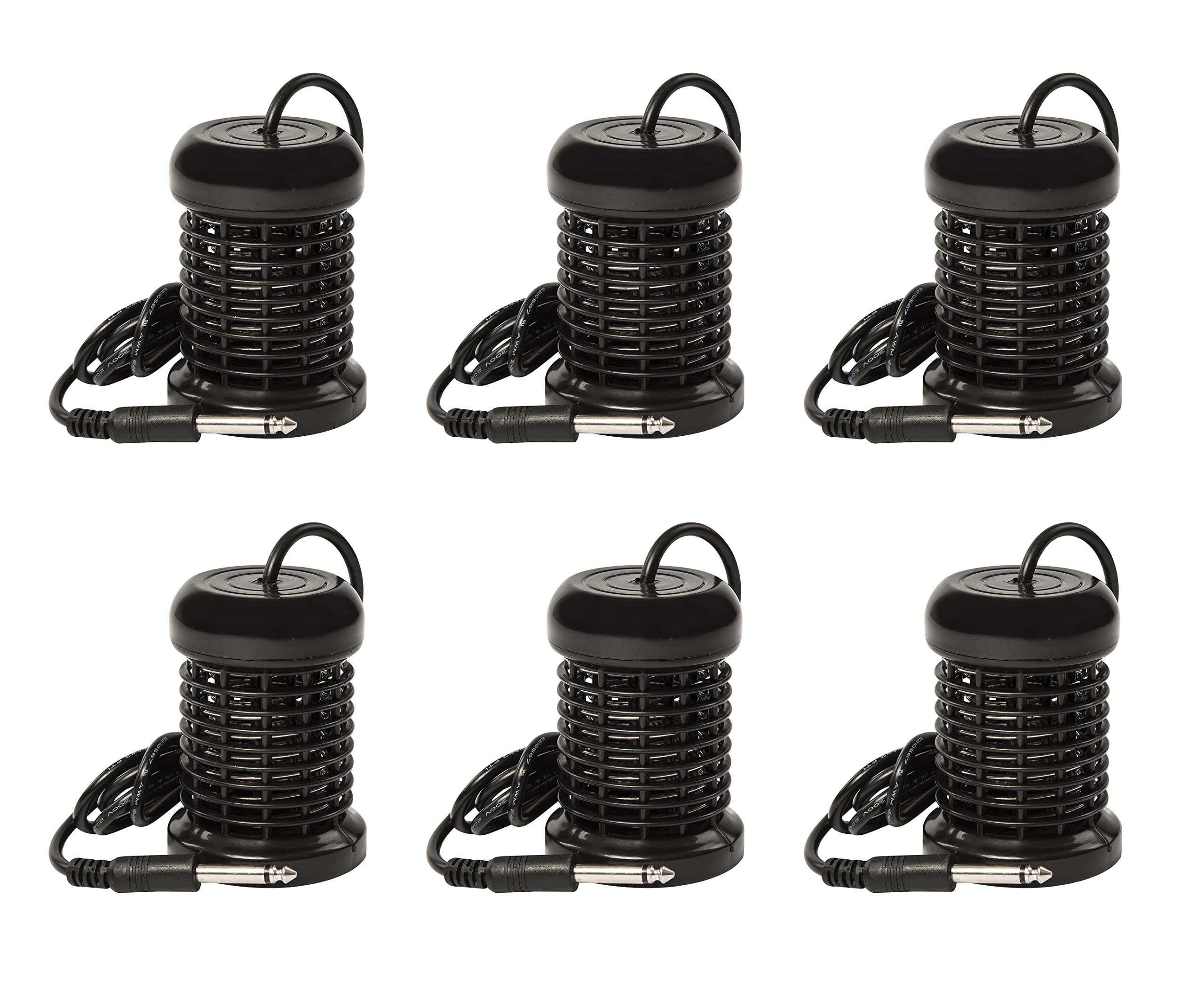 6x Bobine d'électrode à réseau d'ions avec fiche jack 6,3mm pour Detox Ion Cleanser, Royal Spa et autres appareils, noir