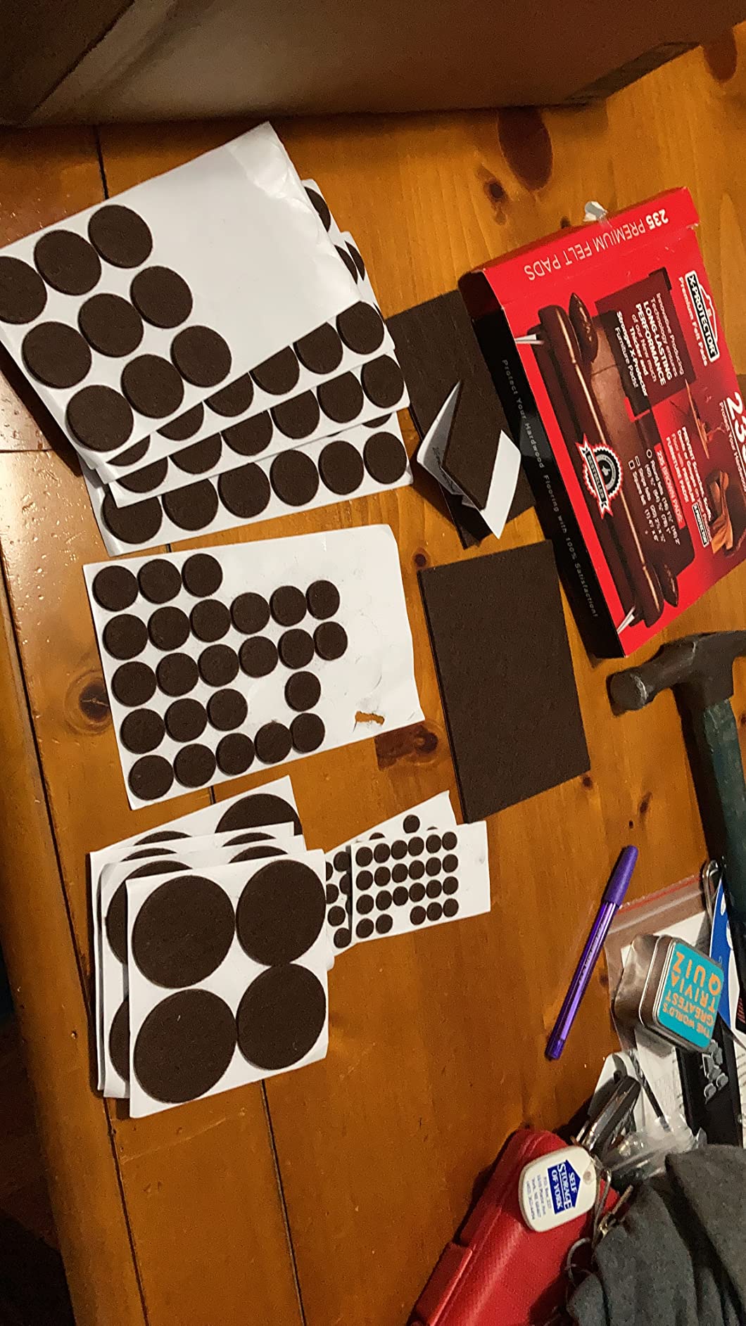 3/mo Finance Felt Furniture Pads 235 PCS XProtector! Huge Quantity