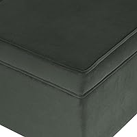 Vista 50 de HomePop Decoración para el hogar K7646-A877 Otomana tapizada moderna rectangular de almacenamiento Otomana con tapa con bisagras