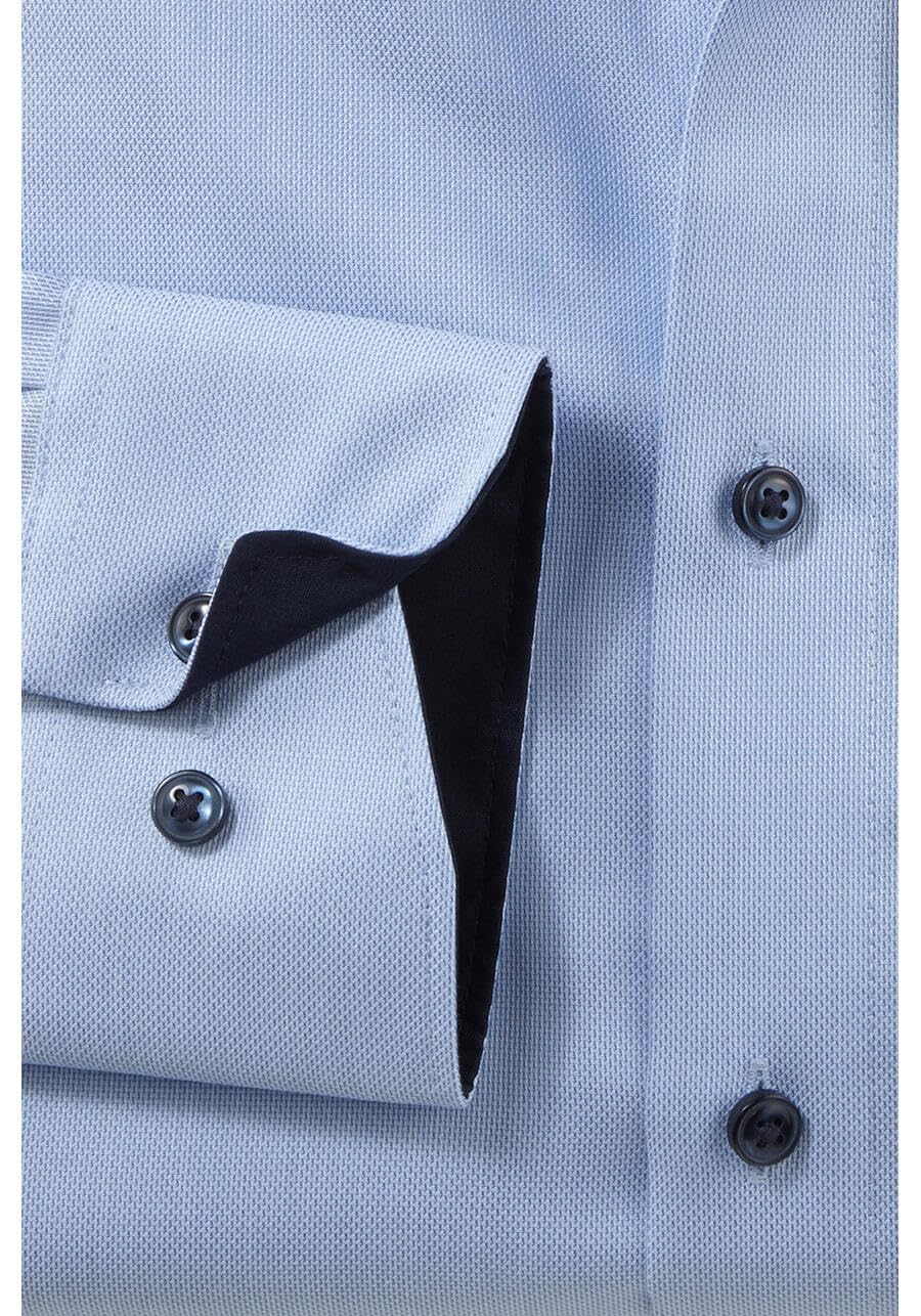 OLYMP Herren Oberhemd Langarm Luxor,Natté,modern fit,Global Kent,hellblau 10,41
