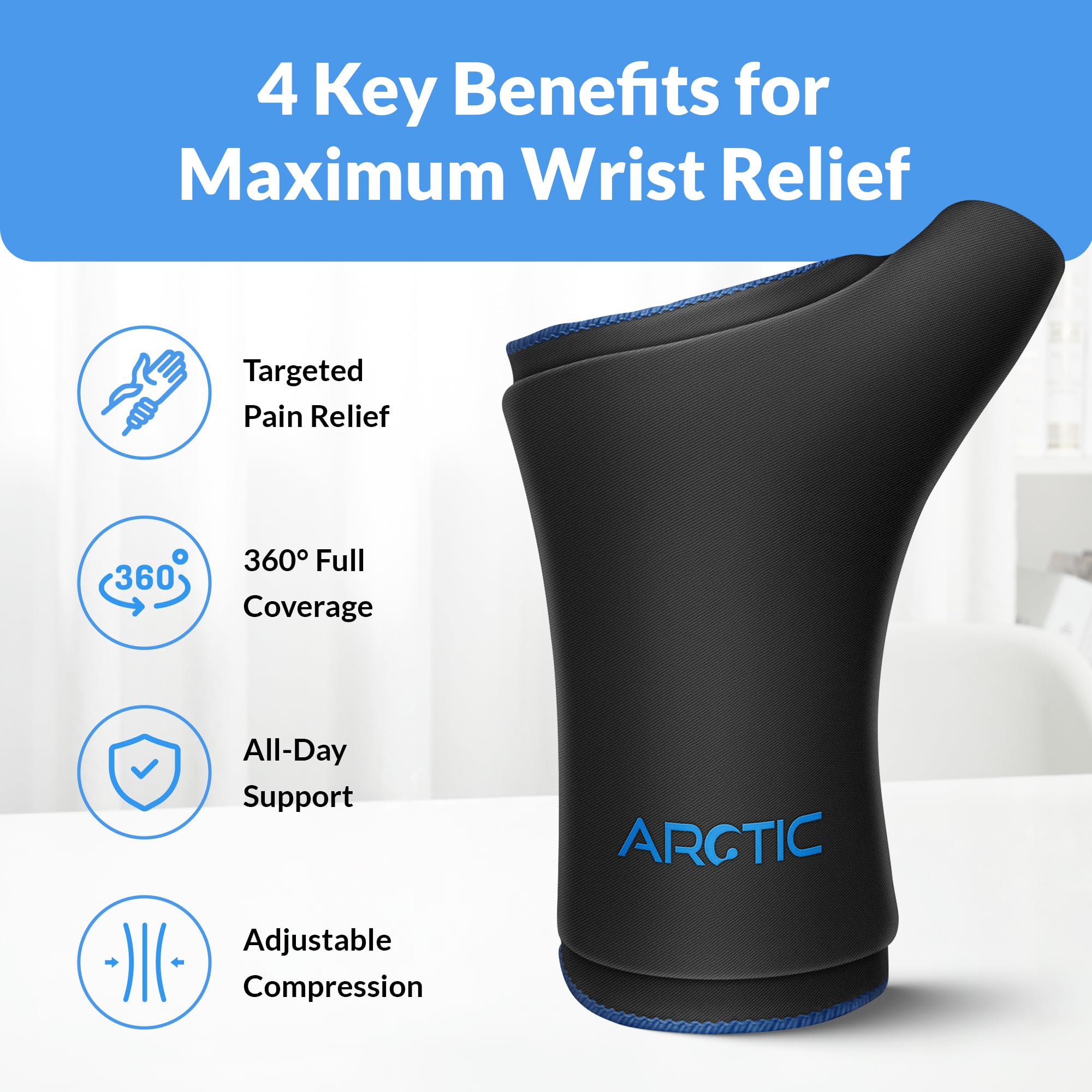 Two Pack | Wearable Thumb & Wrist Ice Pack – Reusable Hot Cold Compression for Hand, Finger, Carpal Tunnel, Arthritis, and Tendonitis Relief (S/M)