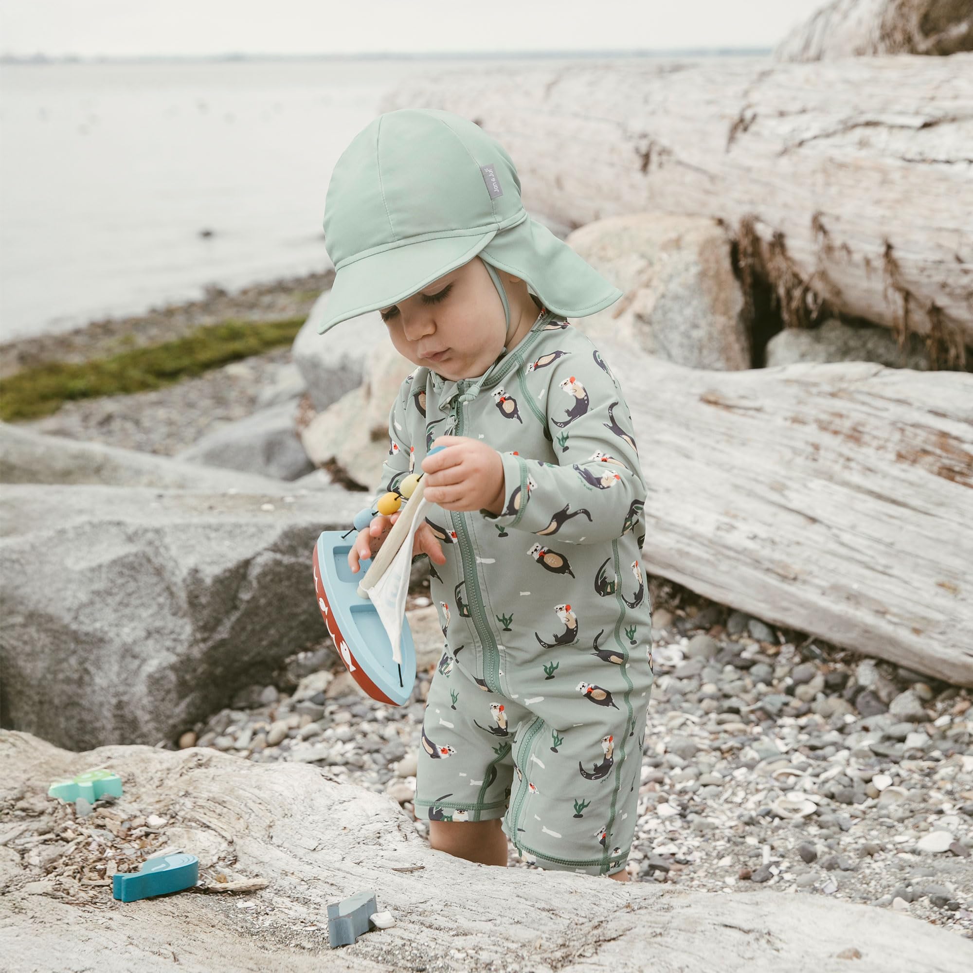 Jan & Jul Rashguard monoblocco per bambini con protezione UV per ragazzi e ragazze, Lontra, 18- 24 mesi