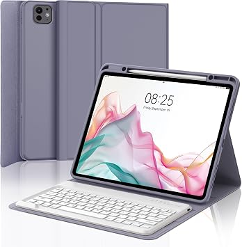 for iPad Pro 13 inch Case with Keyboard M4 2024, Magnetic Detachable Bluetooth Keyboard case for 12.9-inch iPad Pro 6th/ 5th Gen, Slim & Light Folio Smart Protection Cover, Auto Sleep/Wake Up, Purple