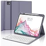 for iPad Pro 13 inch Case with Keyboard M4 2024, Magnetic Detachable Bluetooth Keyboard case for 12.9-inch iPad Pro 6th/ 5th Gen, Slim & Light Folio Smart Protection Cover, Auto Sleep/Wake Up, Purple