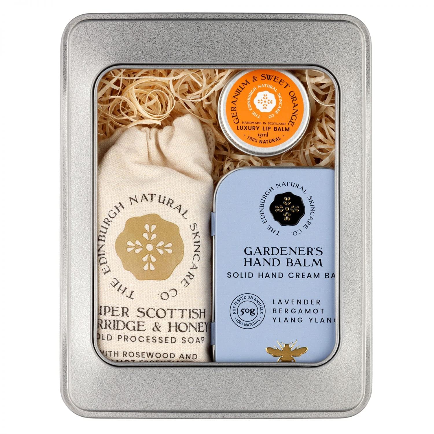 Luxury Skincare Gift Set | Gardener’s Hand Cream Bar, Porridge & Honey Soap & Lip Balm | 100% Natural & Handmade in Scotland | Nourishing Gifts for Women & Men | Ideal for Birthdays & Self-Care