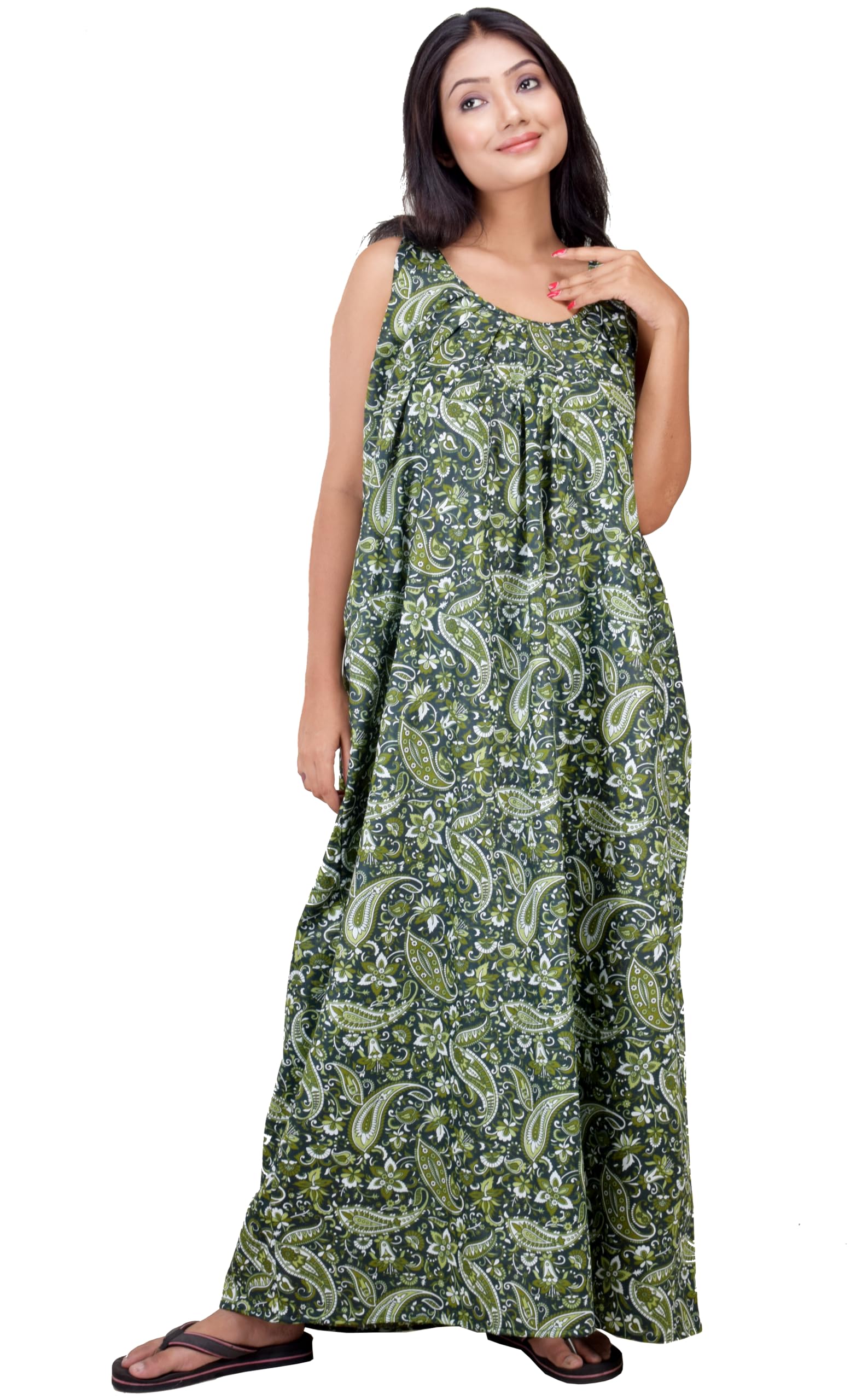 clymaa Women's Cotton Size M to 8XL Multi Purpose Nighty/Maternity/Nursing/Patient Nighty-picture-38
