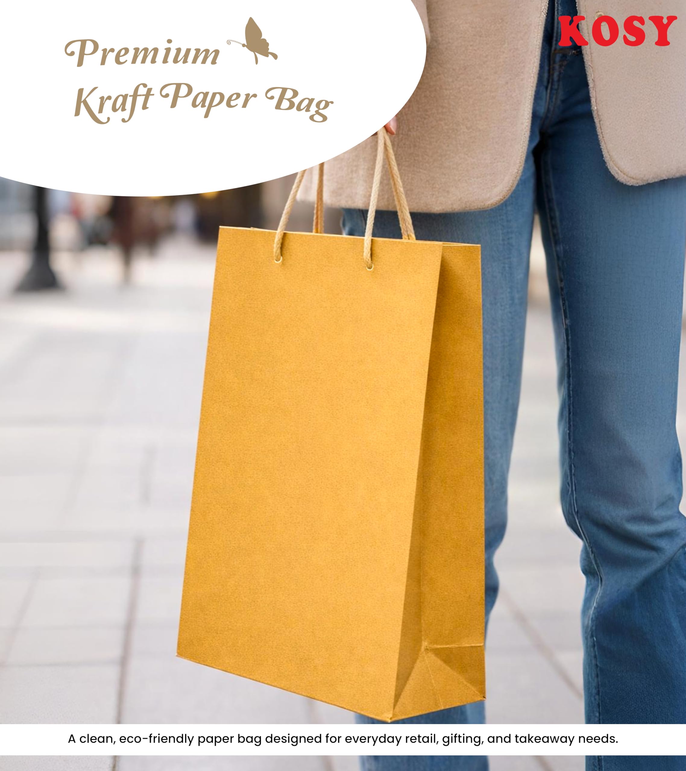 Large Brown Paper Bags - Pack of 50 -3 Large Brown Paper Bags - Pack of 50 -3