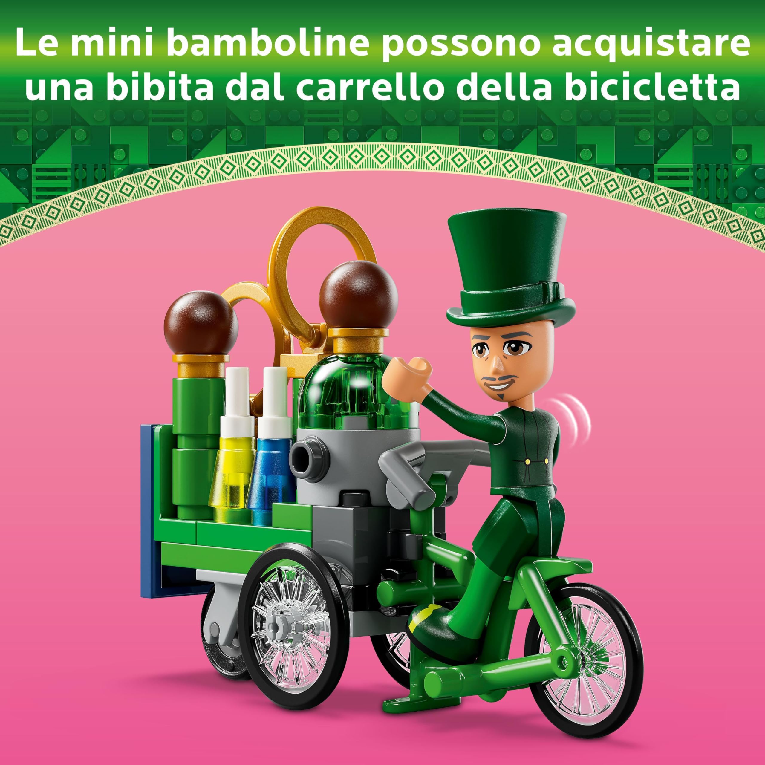 LEGO Wicked Benvenuti nella Città di Smeraldo, Gioco da Collezione per Bambine e Bambini da 9 Anni con Torre Giocattolo da Costruire e 5 Personaggi del Film tra cui Glinda e Elphaba, Idea Regalo 75684