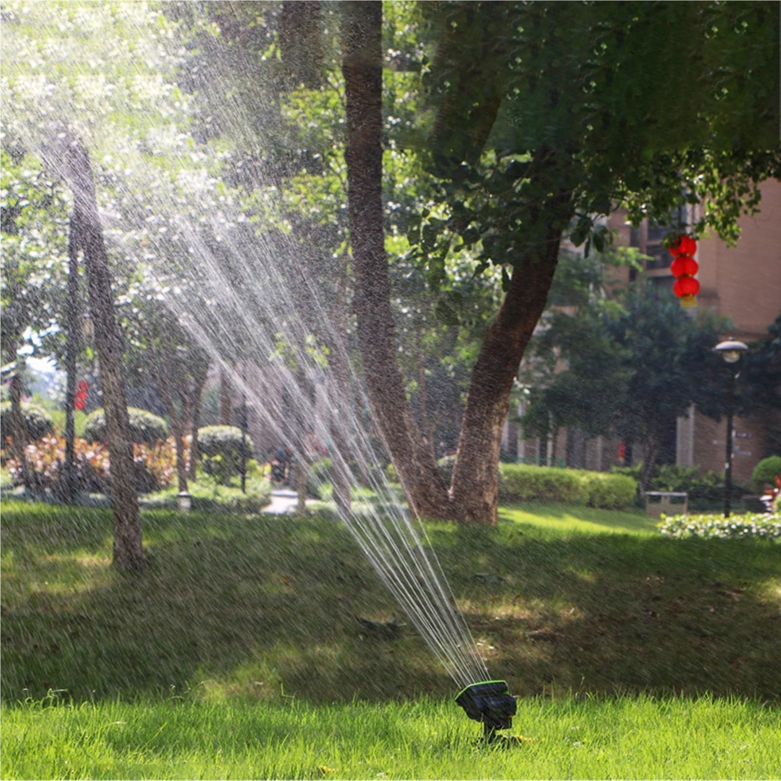 Irrigatore Da Giardino Con Copertura Regolabile for Prato, Rotante A 16 Fori A 180°, Patio per il giardino