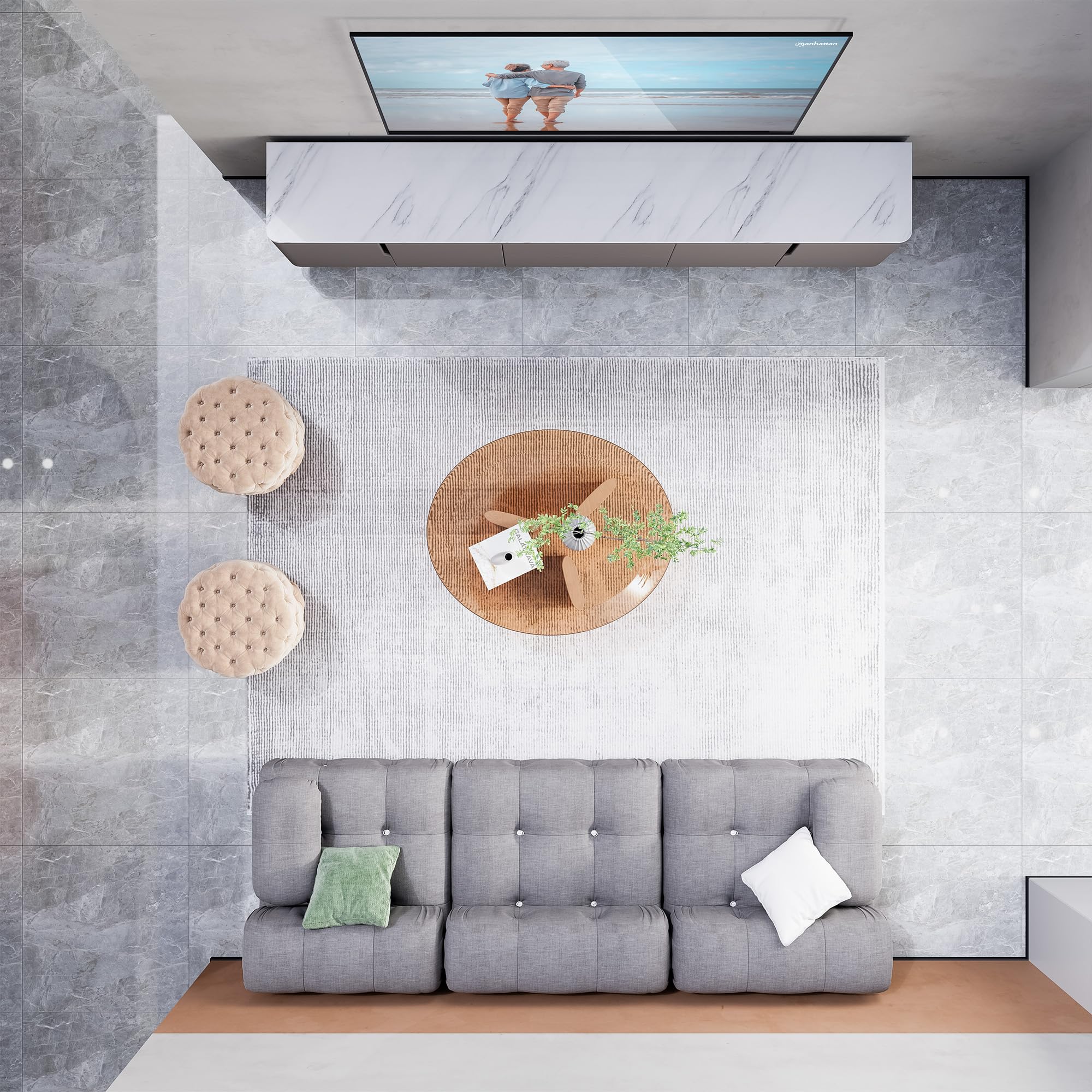 Manhattan Soporte de Pared inclinable para televisores de Pantalla Grande